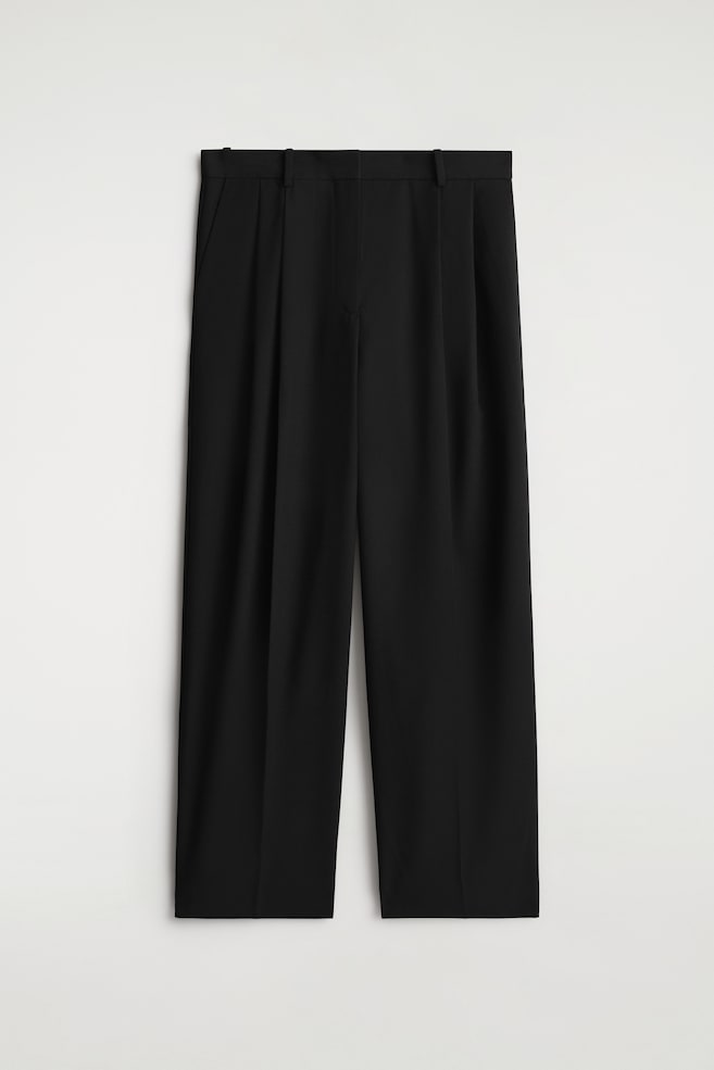 COS Wide-Leg Tailored Twill Trousers in Black