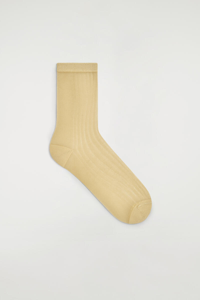 Ribbed Sheer Socks