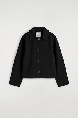 ROUNDED JERSEY JACKET — BLACK 7
