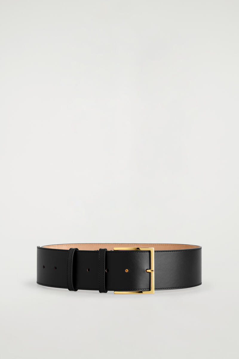 Low-Waist Wide Leather Belt