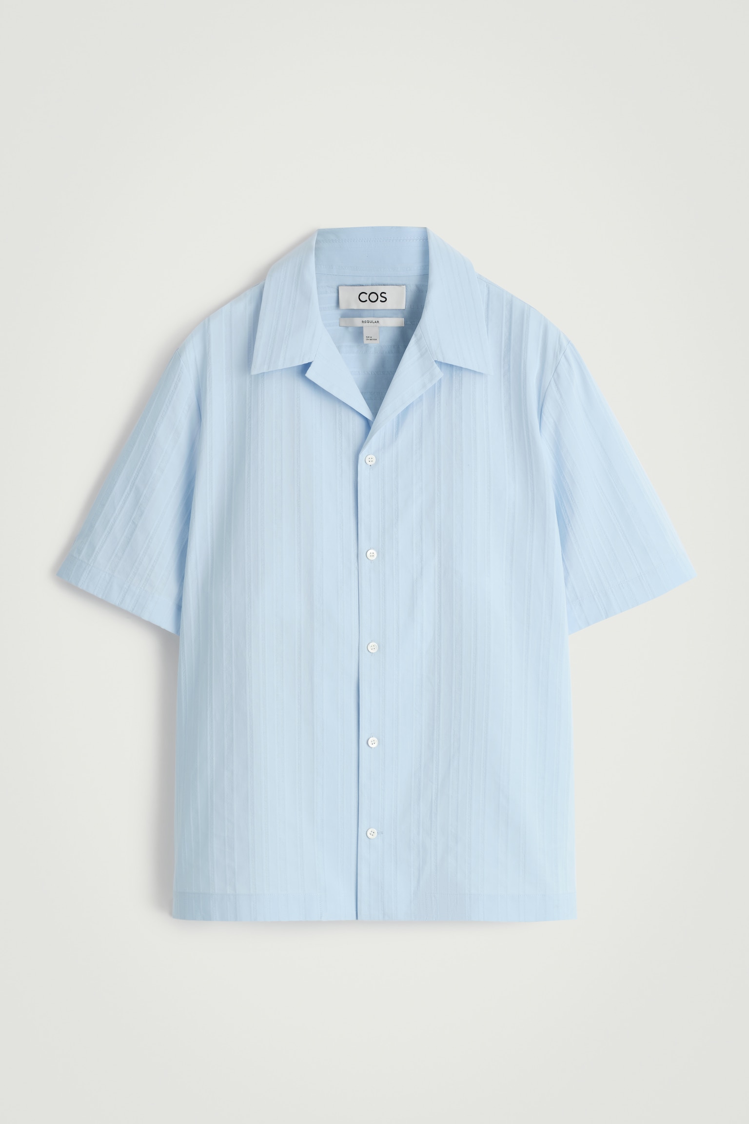CHEMISE À COL CUBAIN - BLEU CIEL/BLANC / BLEU / RAYURES/BLEU COBALT - 2