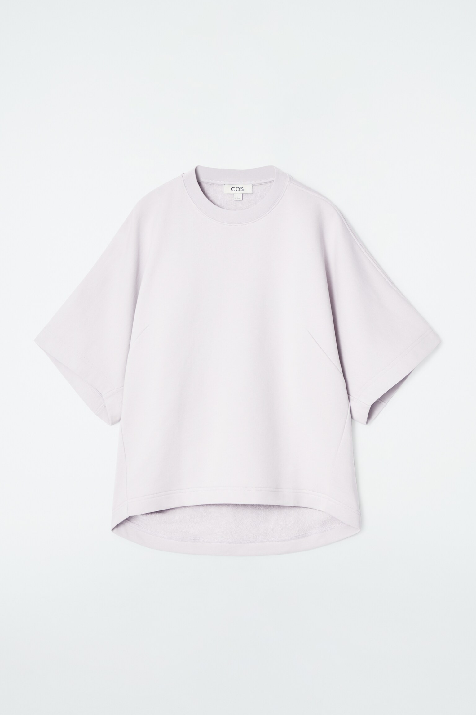 SHORT-SLEEVED JERSEY SWEATSHIRT - LILAC