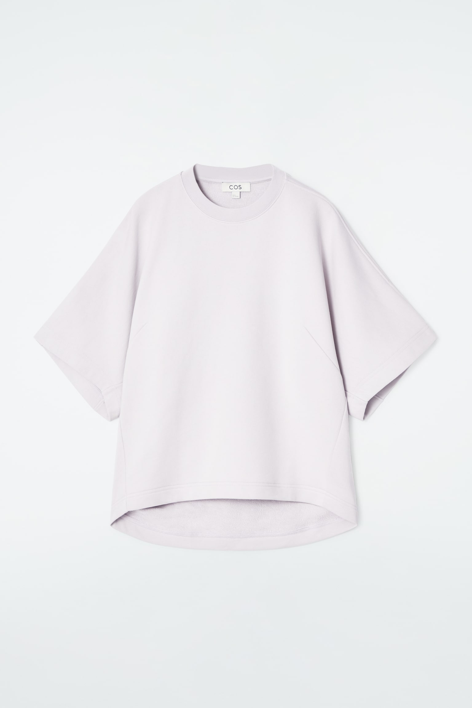 SHORT-SLEEVED JERSEY SWEATSHIRT - LILAC