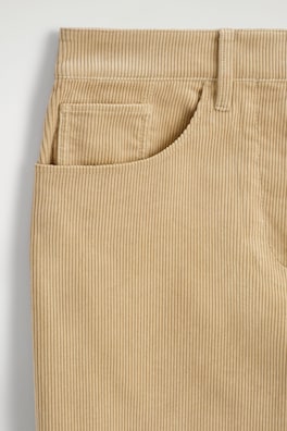 CORDUROY STRAIGHT-LEG PANTS — BEIGE 5