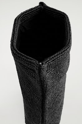 FOLDED CLUTCH BAG - STRAW — BLACK 4