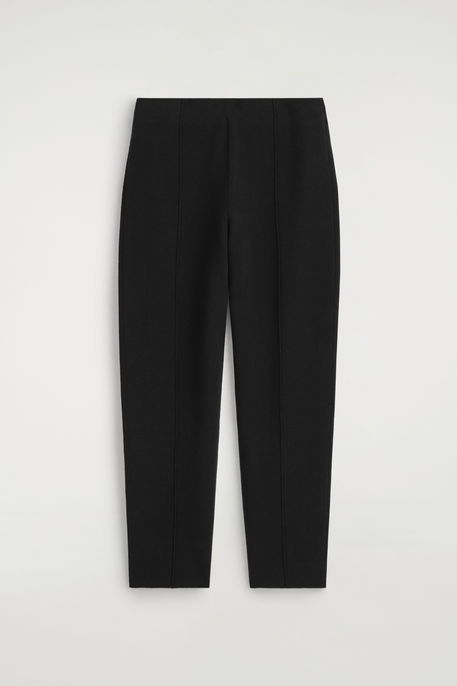 PANTALON DROIT EN MAILLE - NOIR - 2