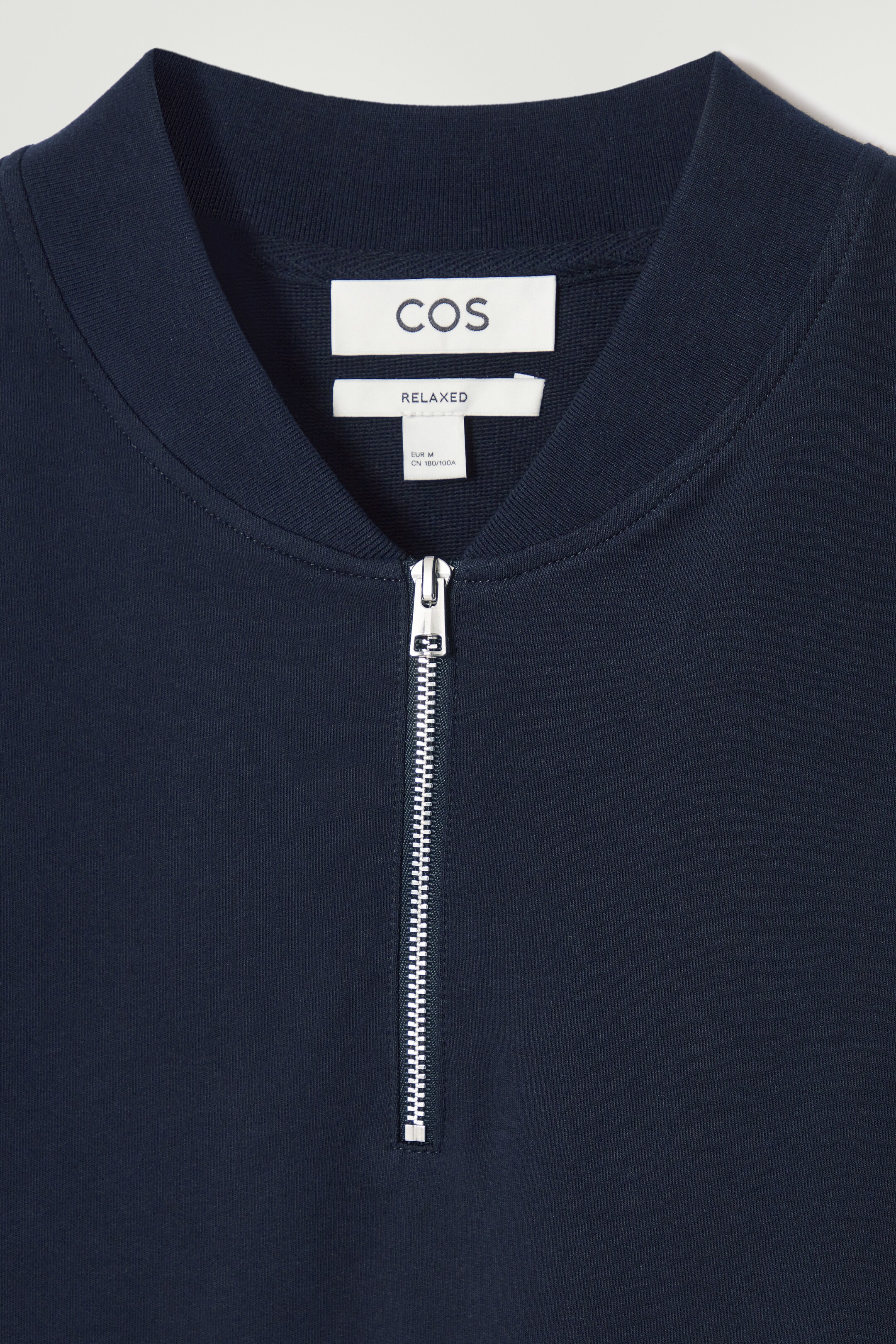 Ingrandisci l'immagine: HALF-ZIP COTTON T-SHIRT - NAVY - UOMO | H&M CH 7