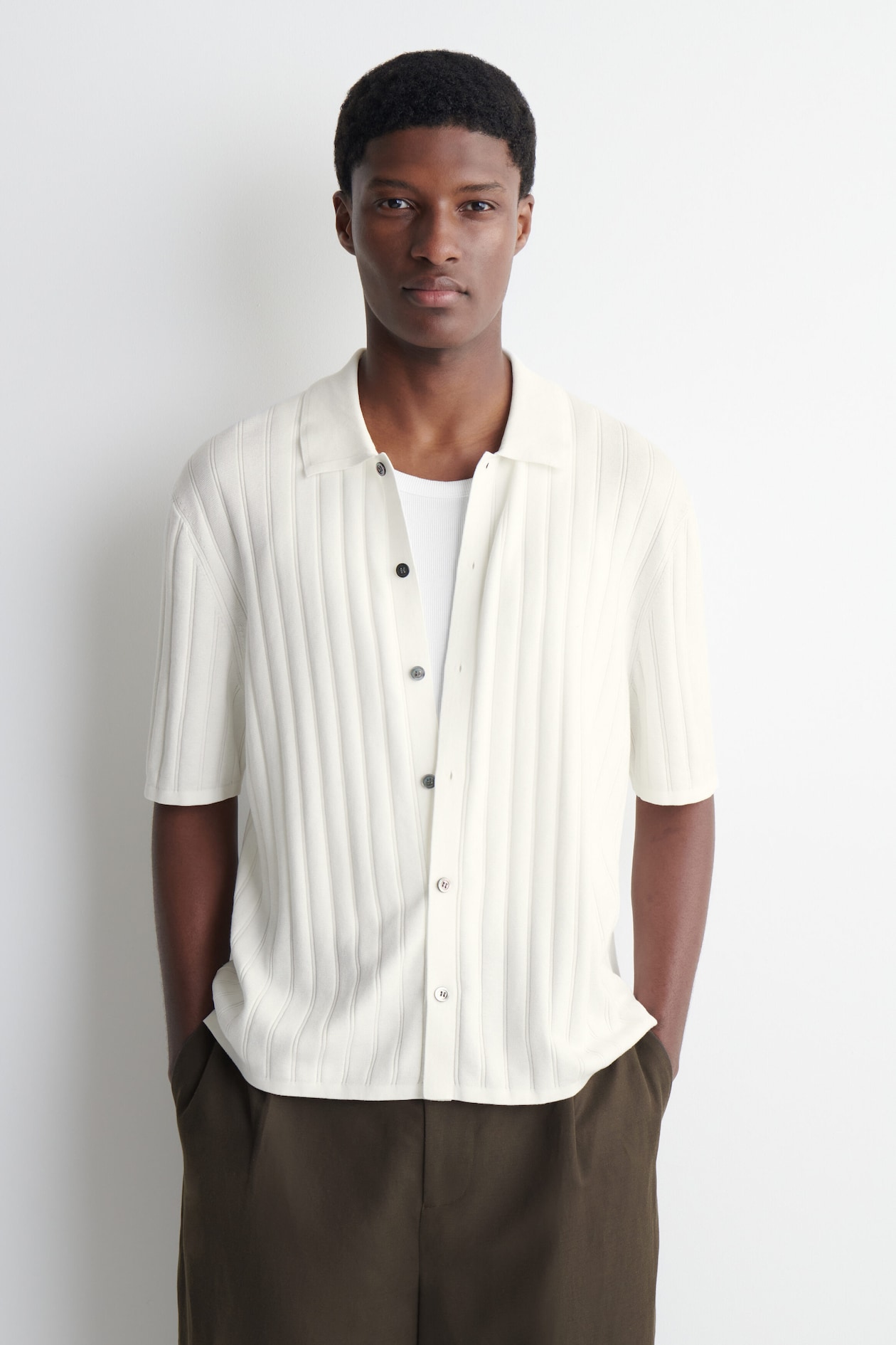 ribbed dress shirt men xfsWaSs Men's Short Sleeve Ribbed Knit Shirts Solid Color Casual Button Down Shirt Soft Comfortable Stretch Tops Fashion Everyday Wear Mens Shirts