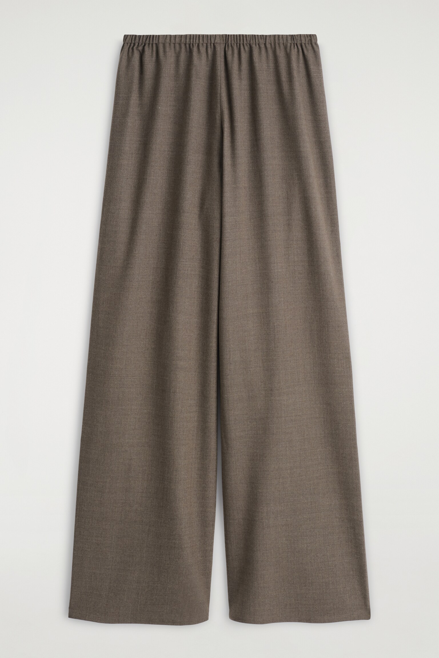 HOSE AUS WOLL-MIX MIT WEITEM BEIN - BRAUN - 2