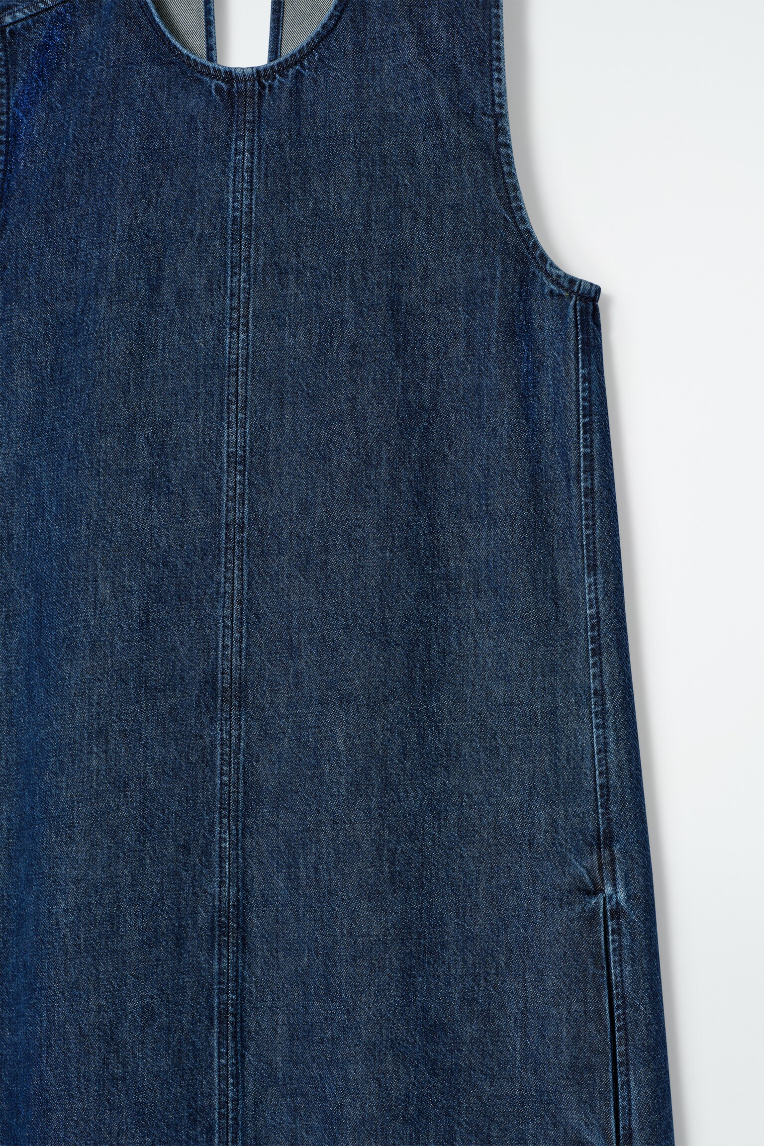VESTIDO MIDI VAQUERO SIN MANGAS - AZUL - 3