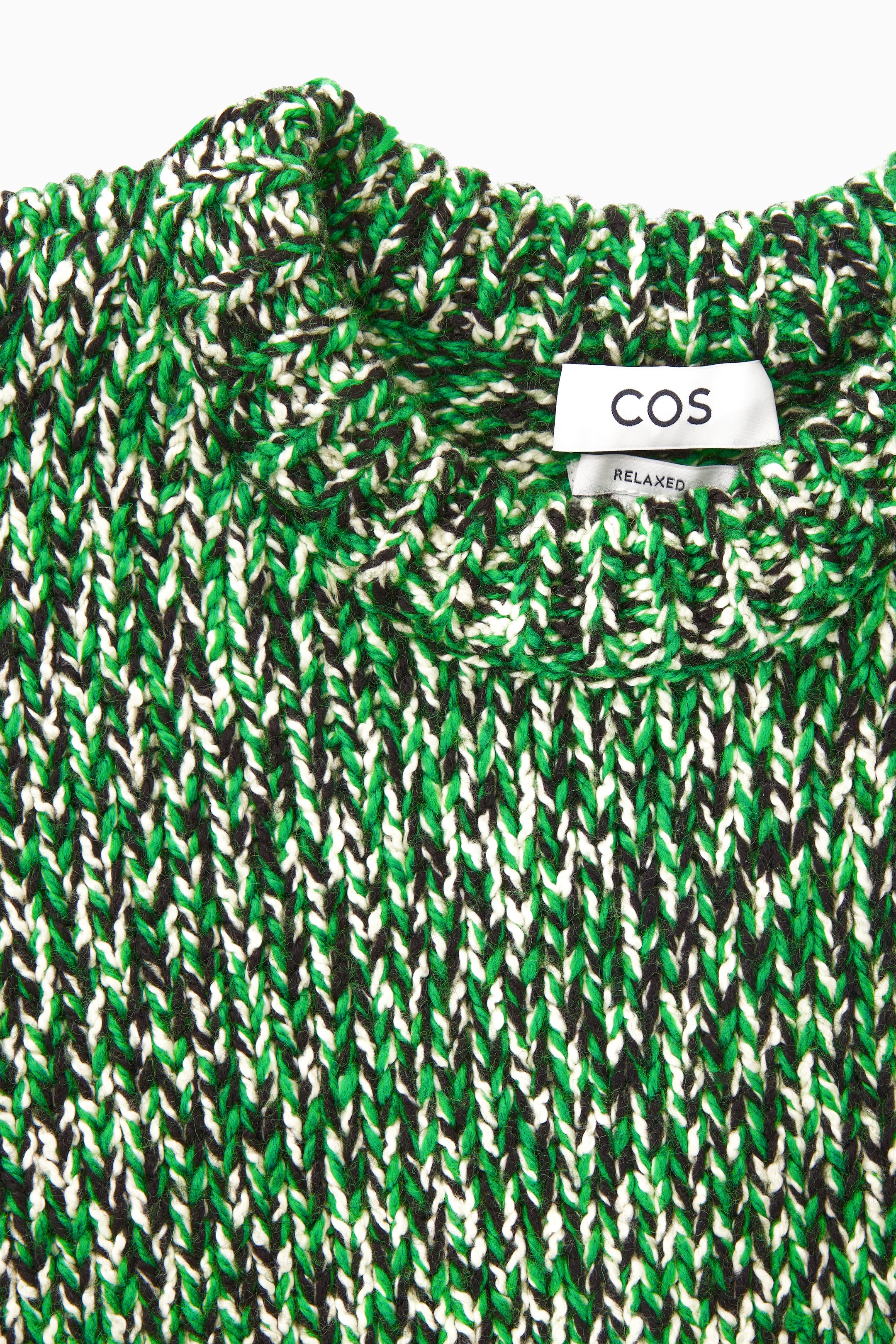 TRI-TONE WOOL CREW-NECK JUMPER