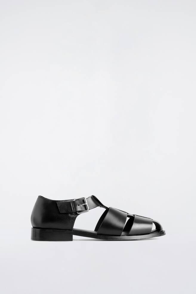 FISHERMAN-SANDALEN AUS LEDER - SCHWARZ/DUNKELBRAUN - 1