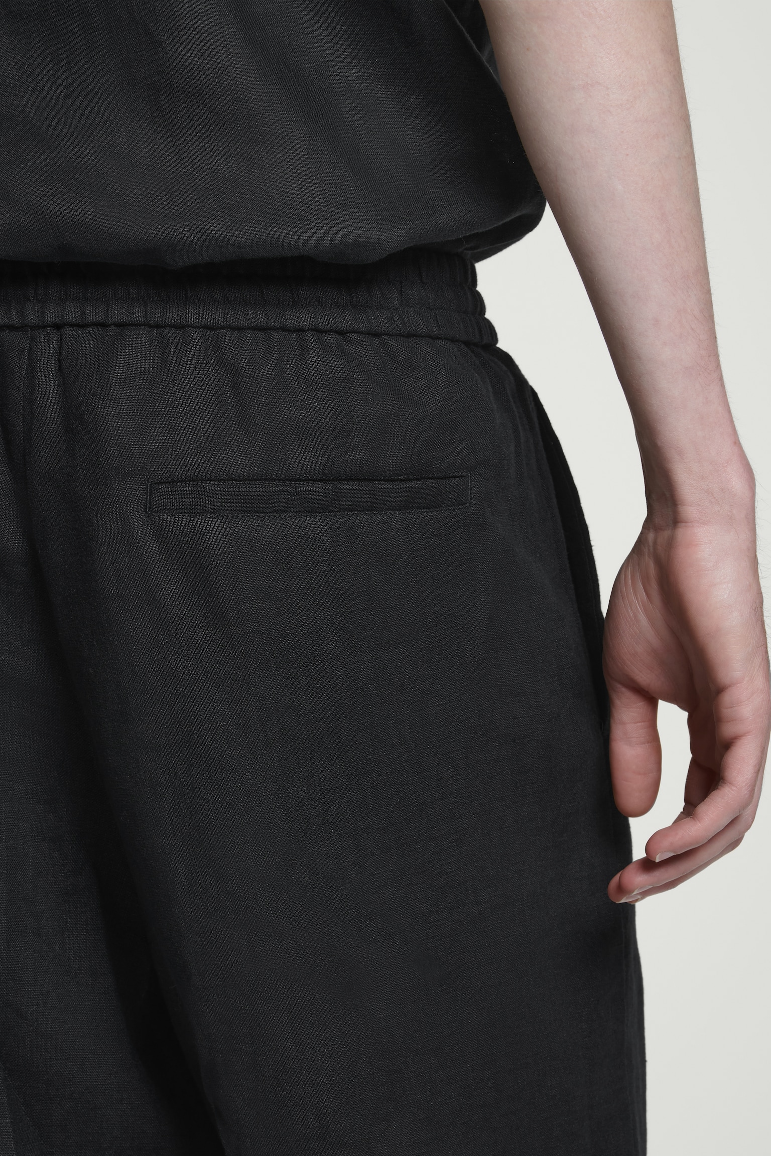 PANTALONES CORTOS DE LINO ELÁSTICO - NEGRO/AZUL/AZUL MARINO/MARRÓN - 6