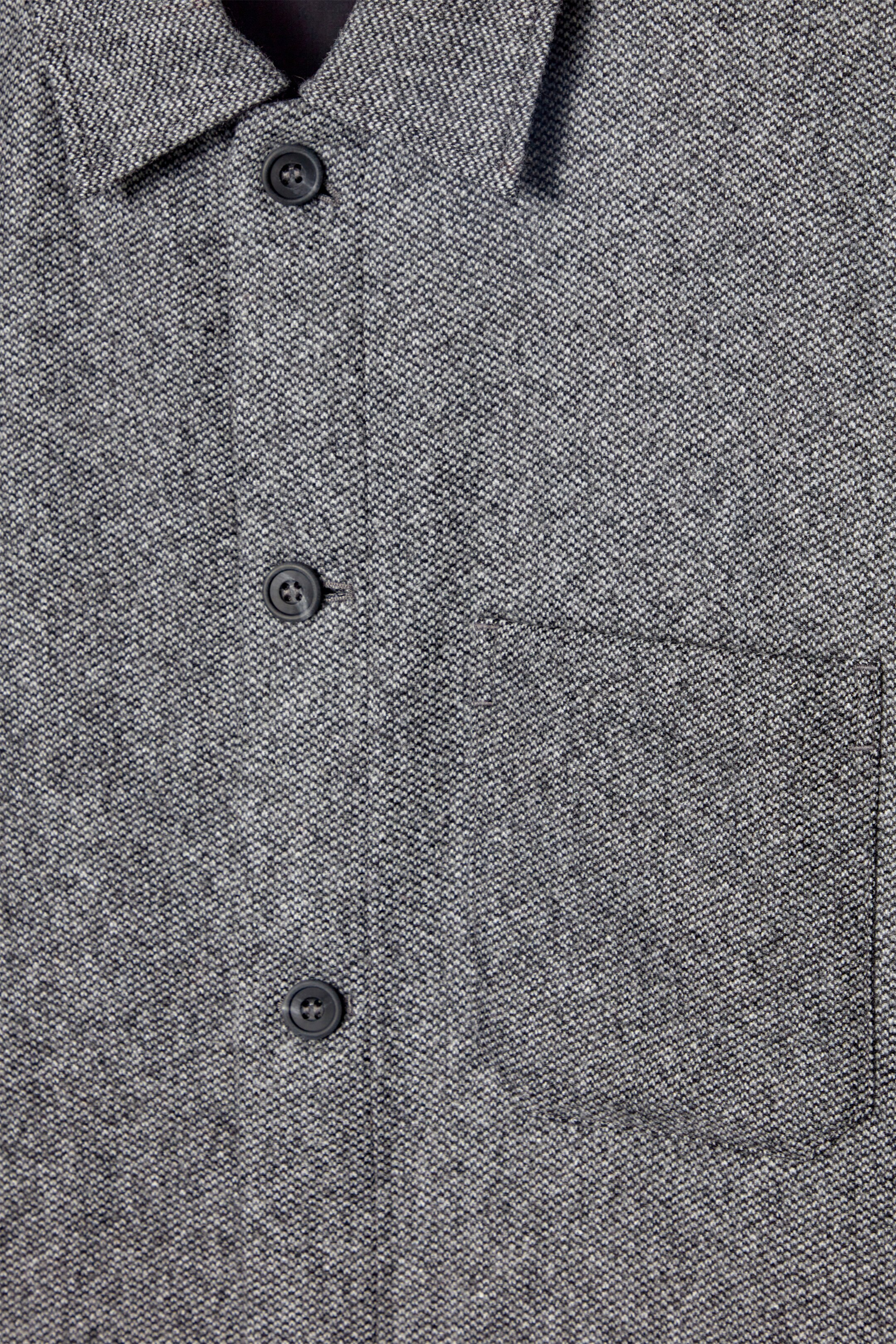Agrandir l'image: SURCHEMISE EN LAINE MÉLANGÉE TEXTURÉE - GRIS - HOMME | H&M CH 8