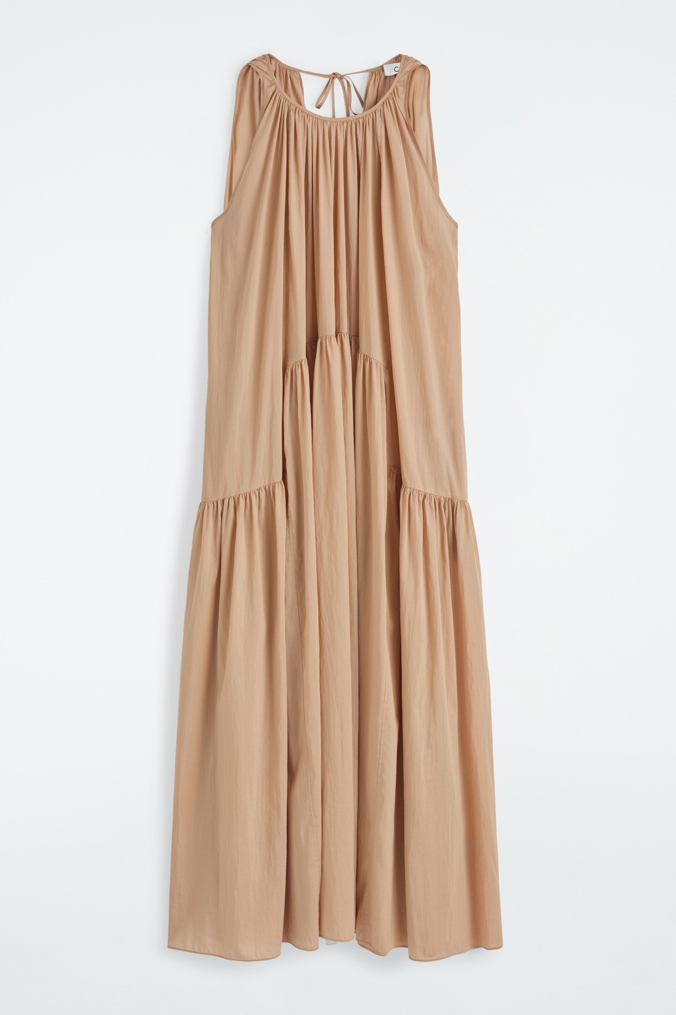Vezi imaginea mai mare: ROCHIE MAXI CU GULER HALTER ADUNATĂ - BEJ - FEMEI | H&M RO 5