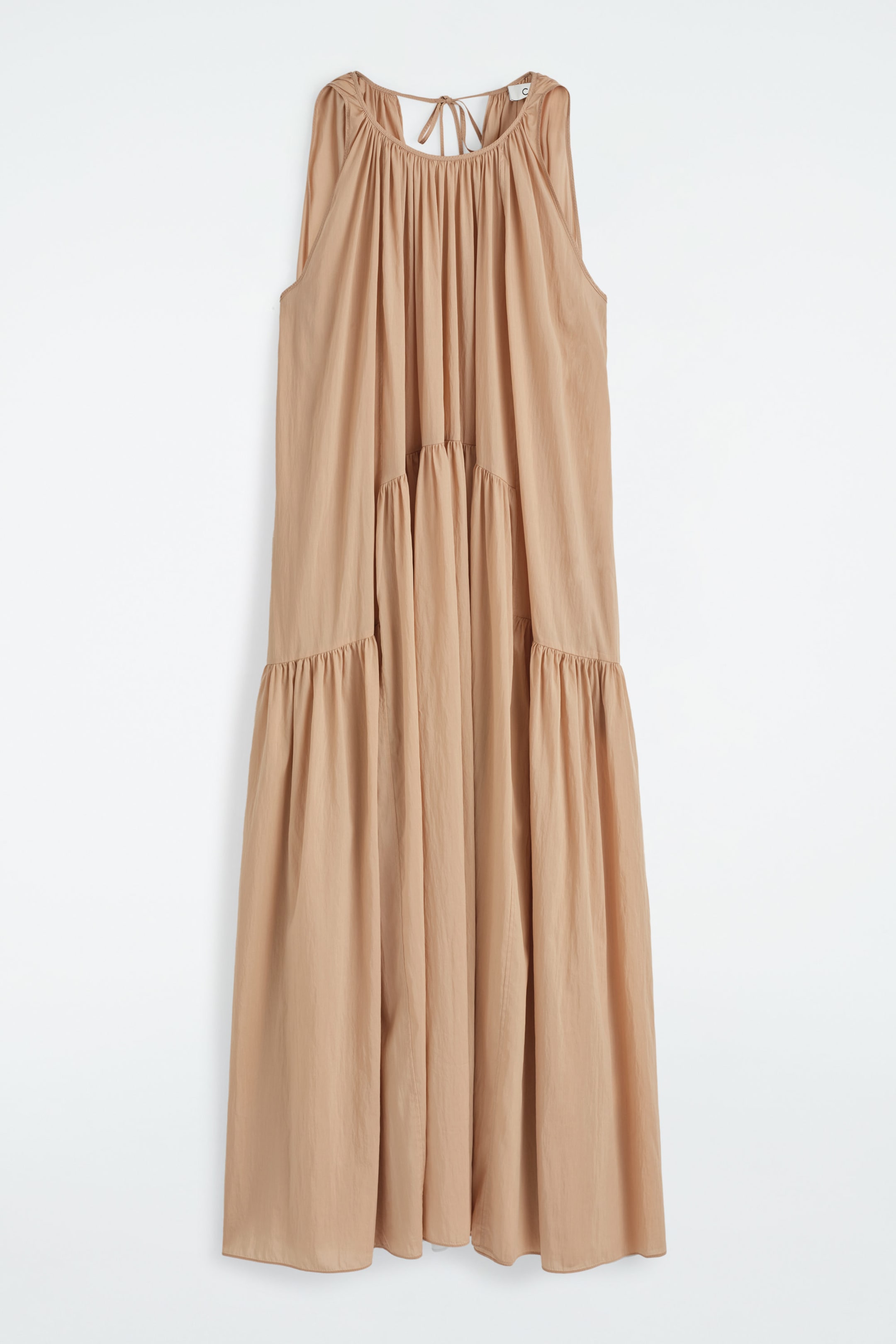 GATHERED HALTERNECK MAXI DRESS