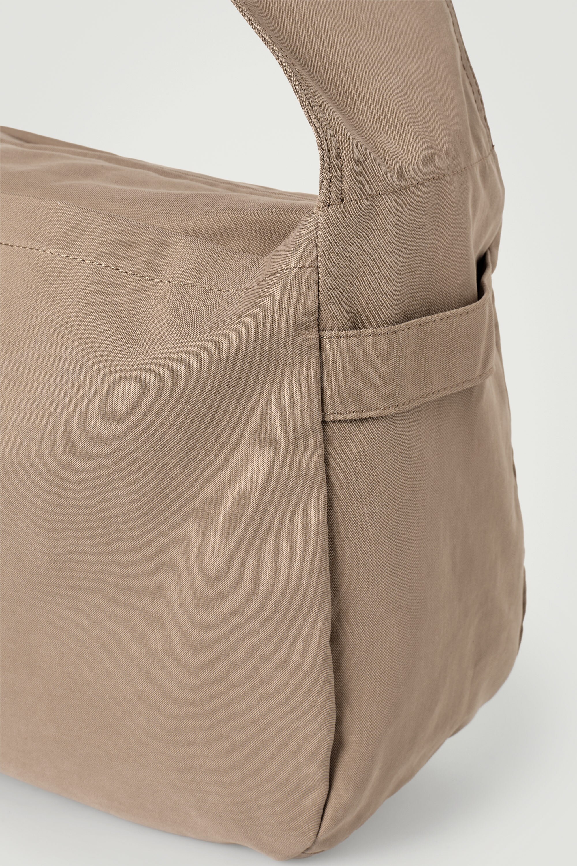 SLOUCHY WATER-REPELLENT CROSSBODY BAG - NYLON - STONE | COS