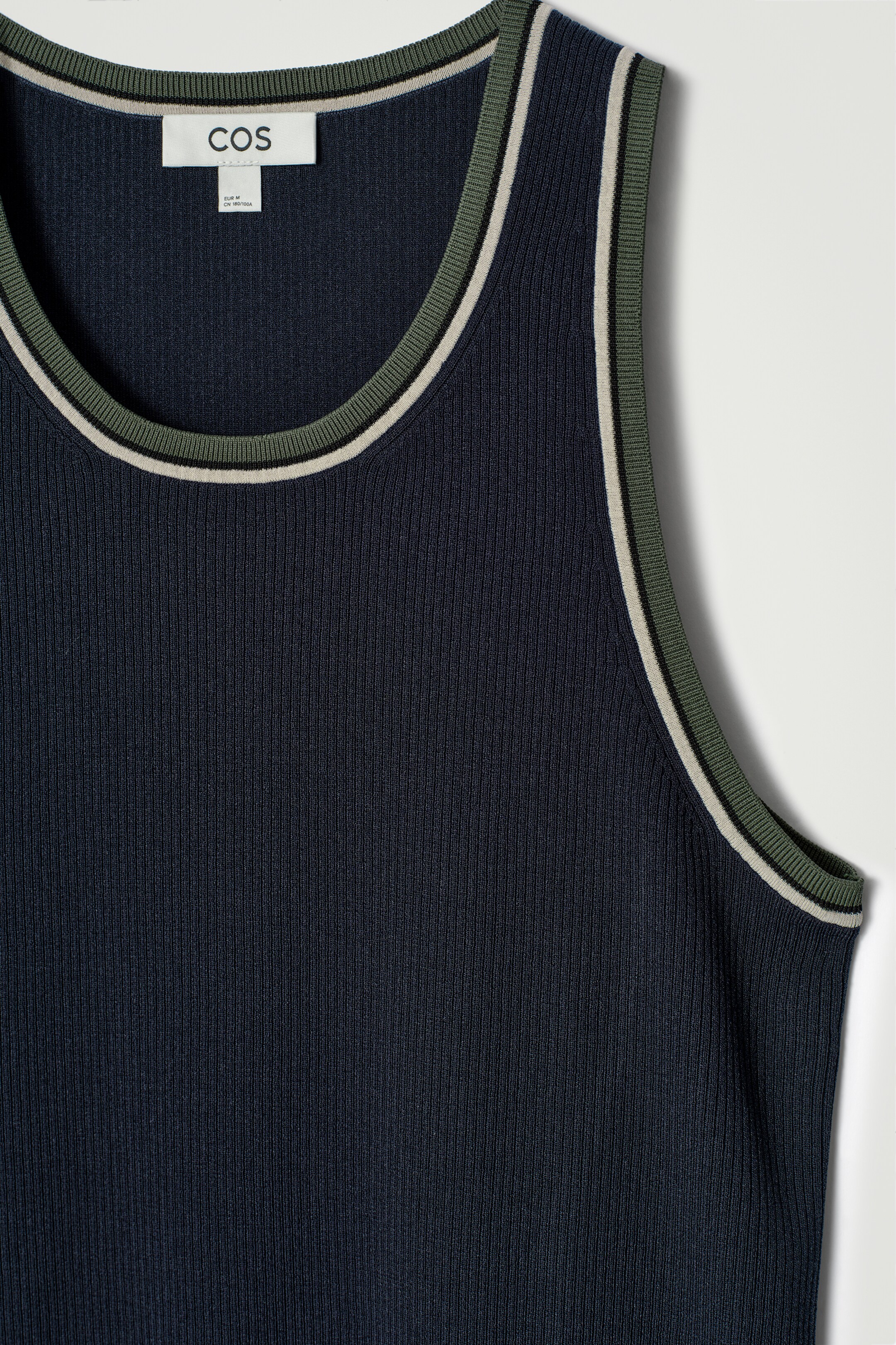 Visualizza immagine più grande: CANOTTA A COSTE CON BORDI A CONTRASTO - BLU NAVY - UOMO | H&M IT 7