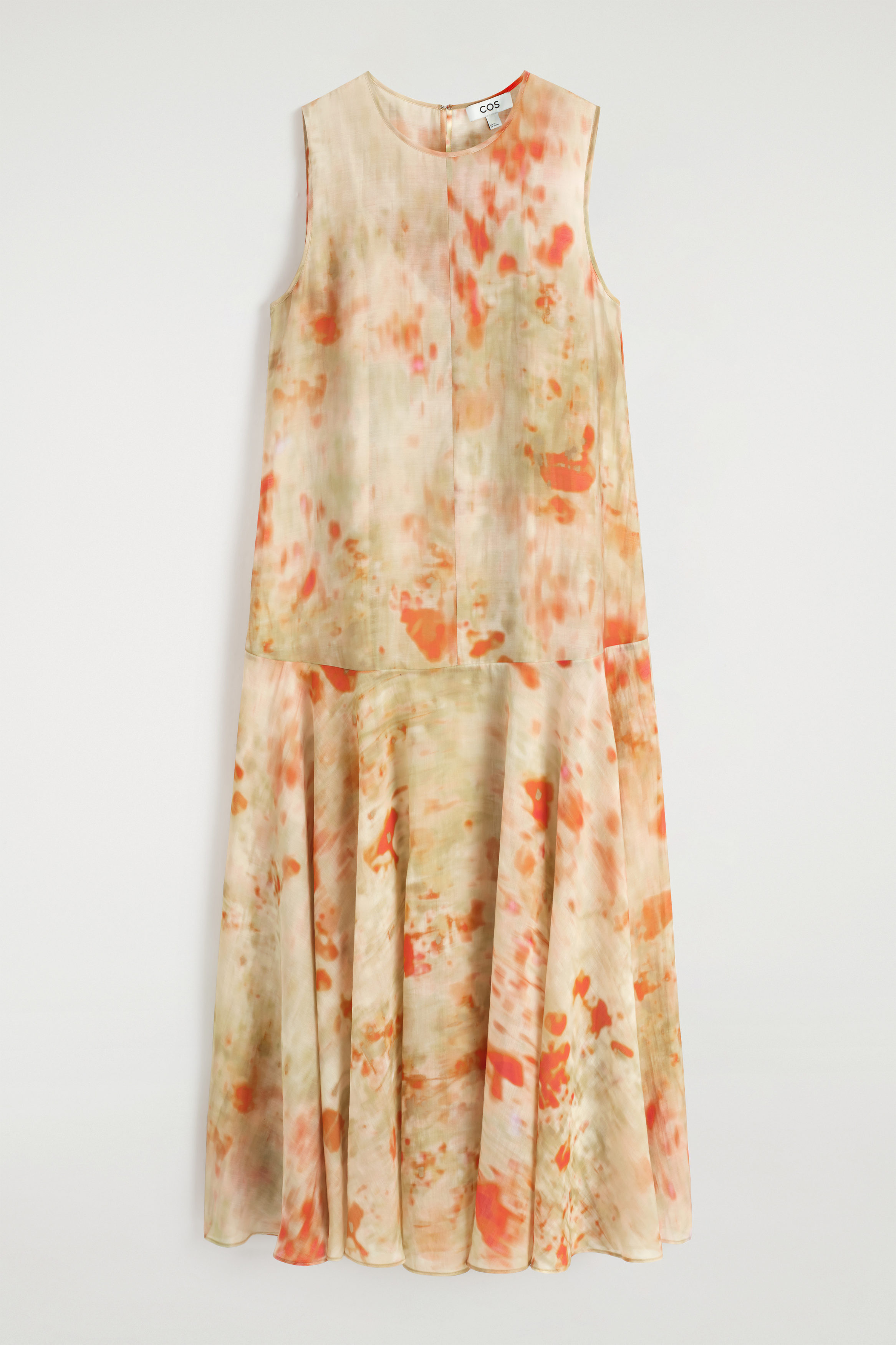 cos sheer maxi dress SHEER FLORAL-PRINT MAXI DRESS - MULTICOLOURED / FLORAL