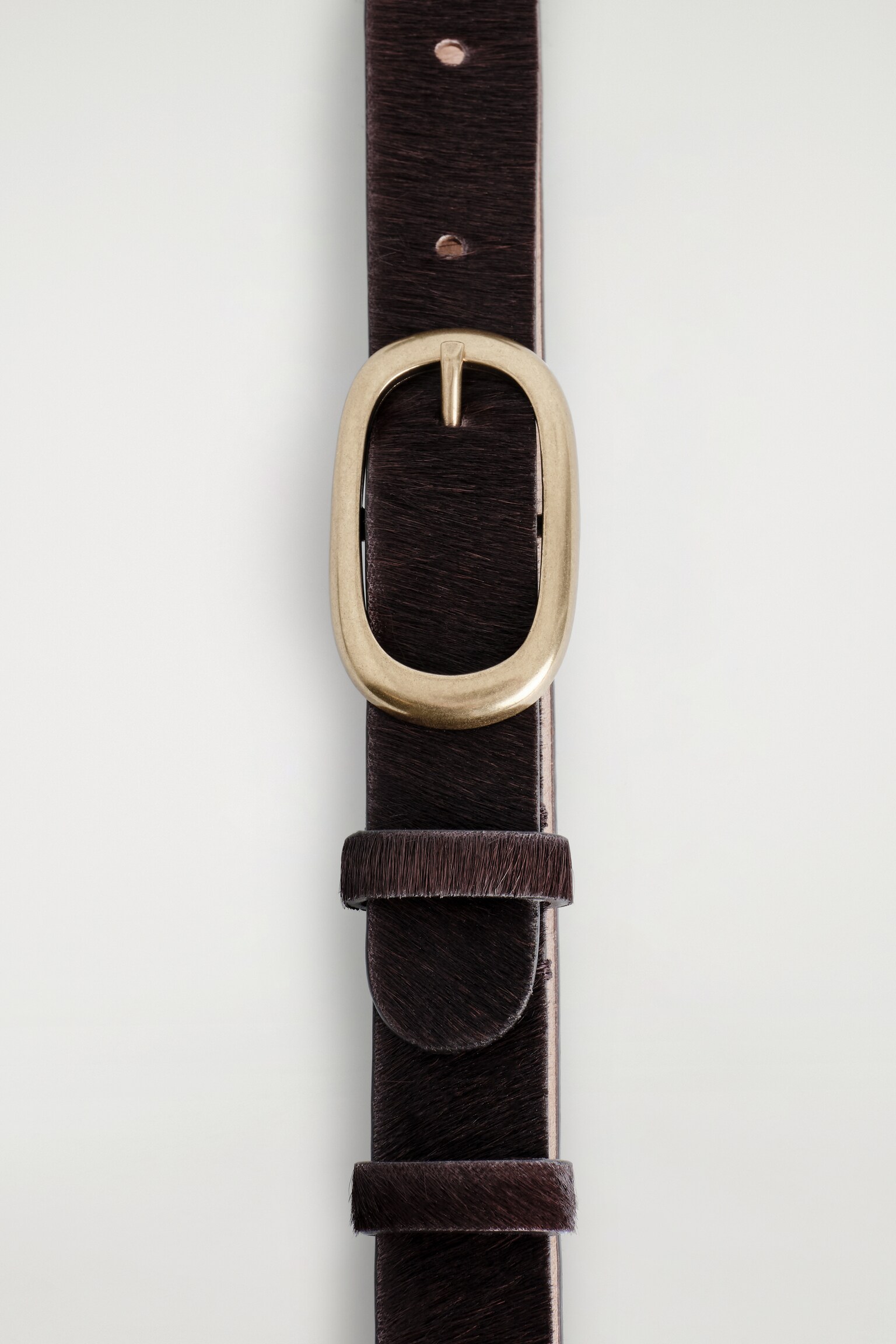 CINTURA IN CAVALLINO CON FIBBIA OVALE - MARRONE - 3