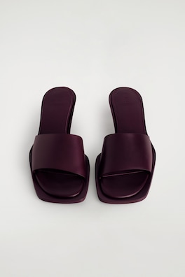 LEATHER KITTEN-HEEL MULES — BORDEAUX 2
