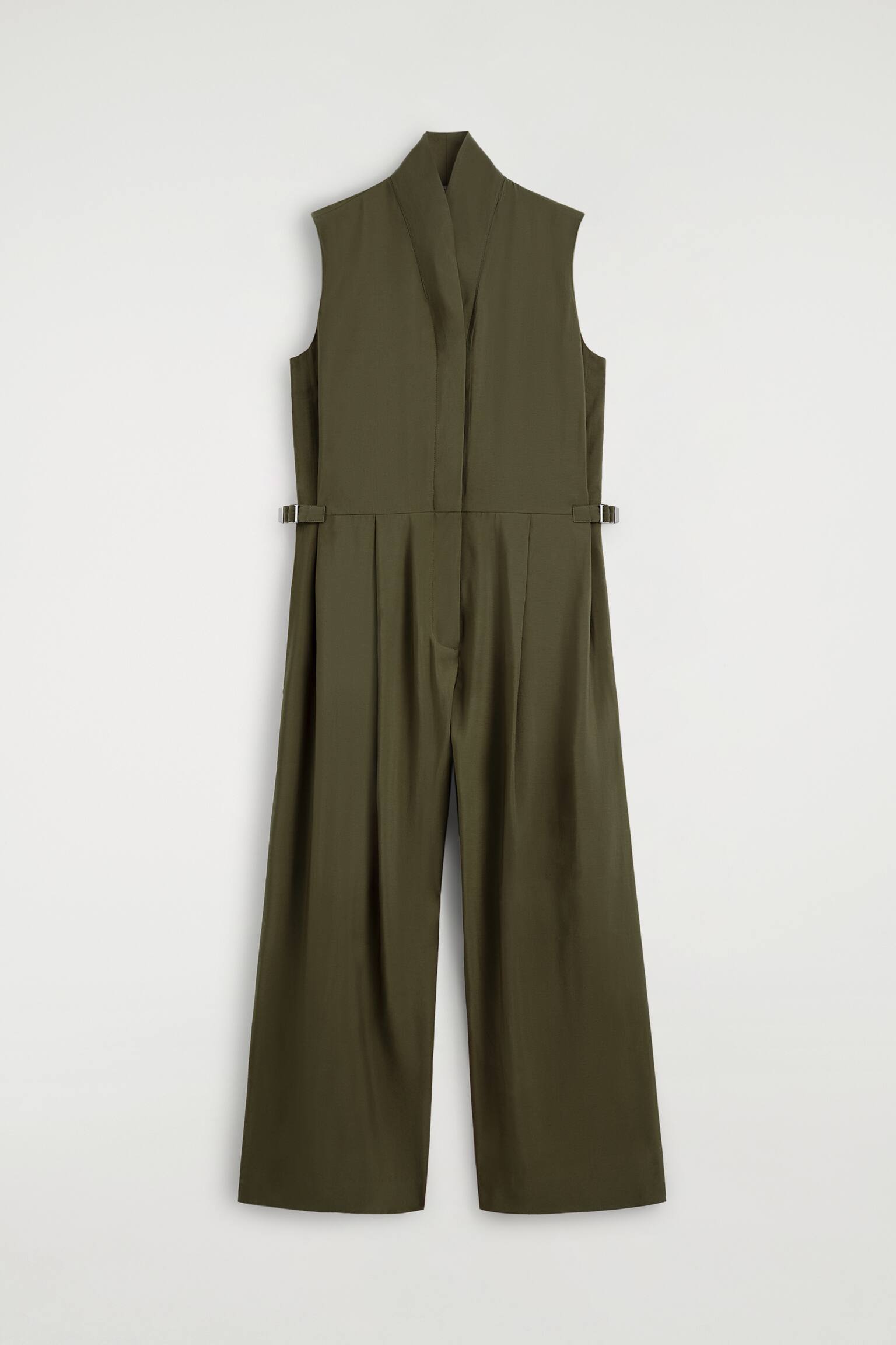 סרבל שימושי עם צווארון של - KHAKI/שחור - 2