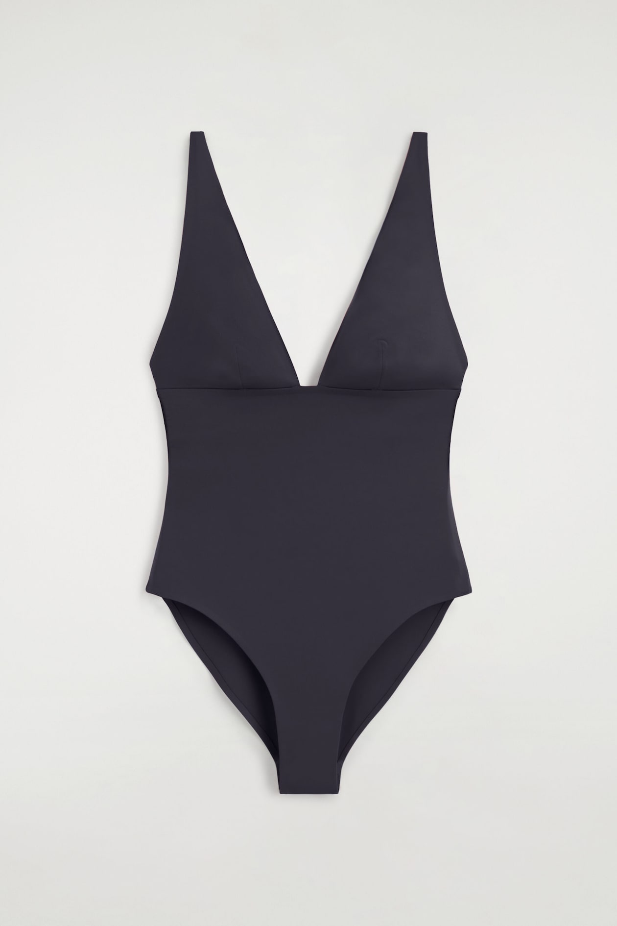 BONDED-SCUBA V-NECK SWIMSUIT — NAVY