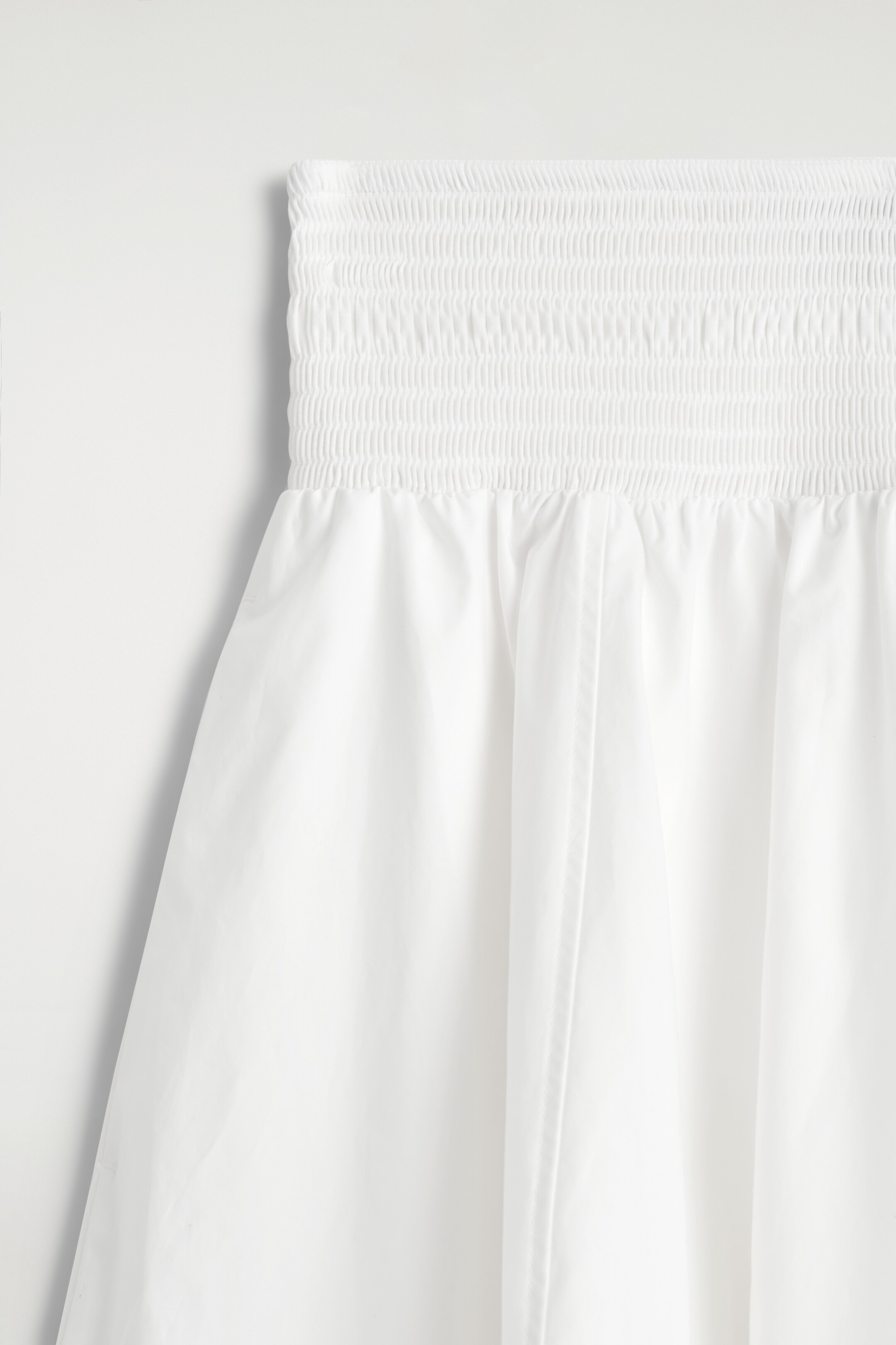 View larger image: SMOCKED PANELLED MIDI SKIRT - WHITE - Ladies | H&M GB 6