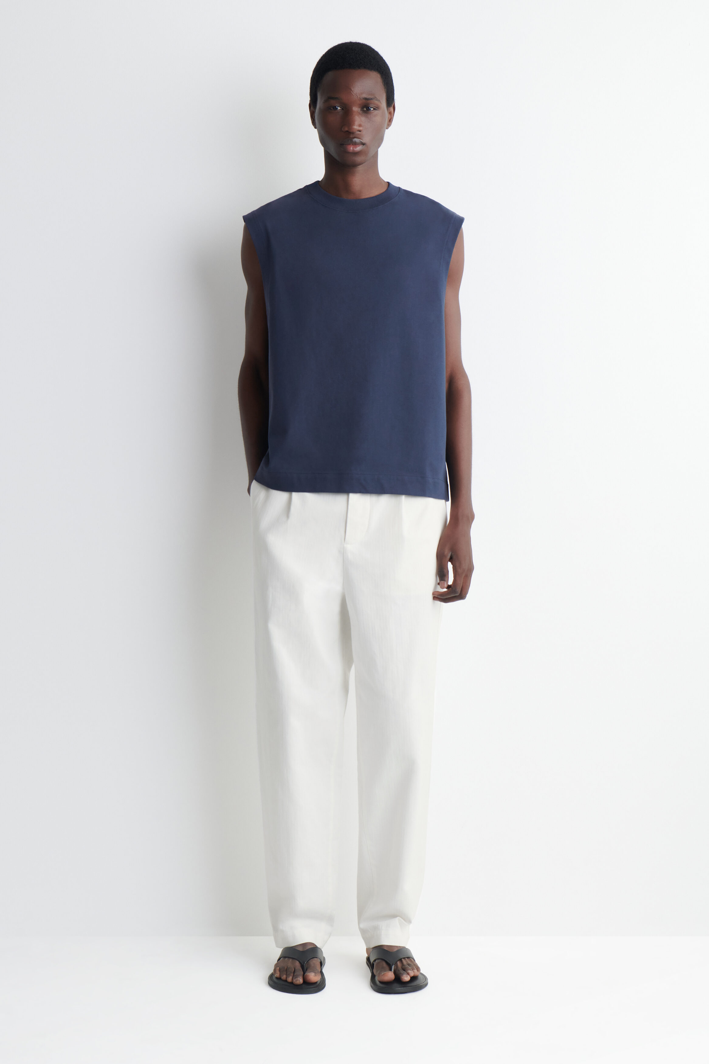 RELAXED COTTON-CREPE TANK TOP - thumbnail 2