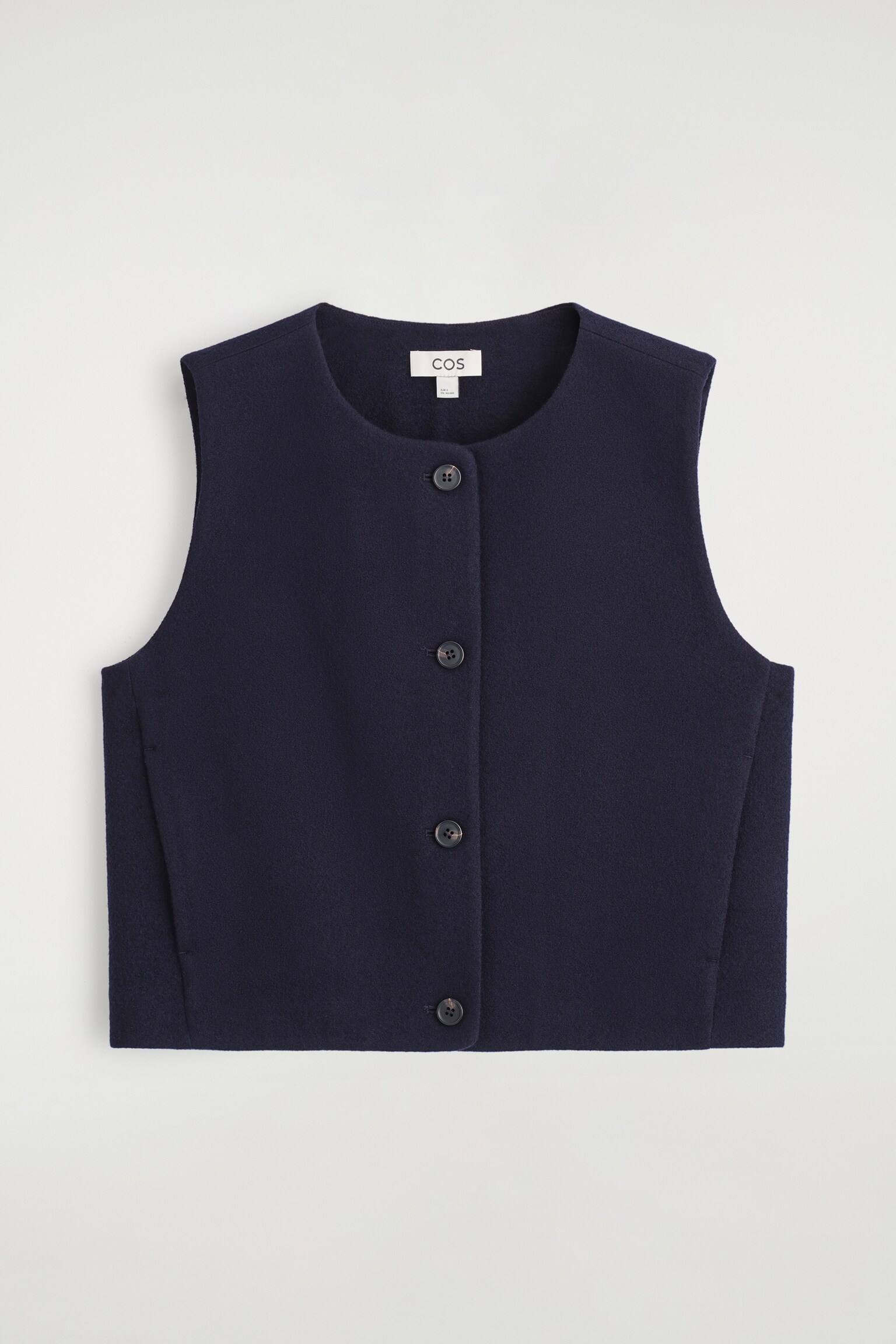 WESTE AUS GEKOCHTER MERINOWOLLE - NAVYBLAU - 2