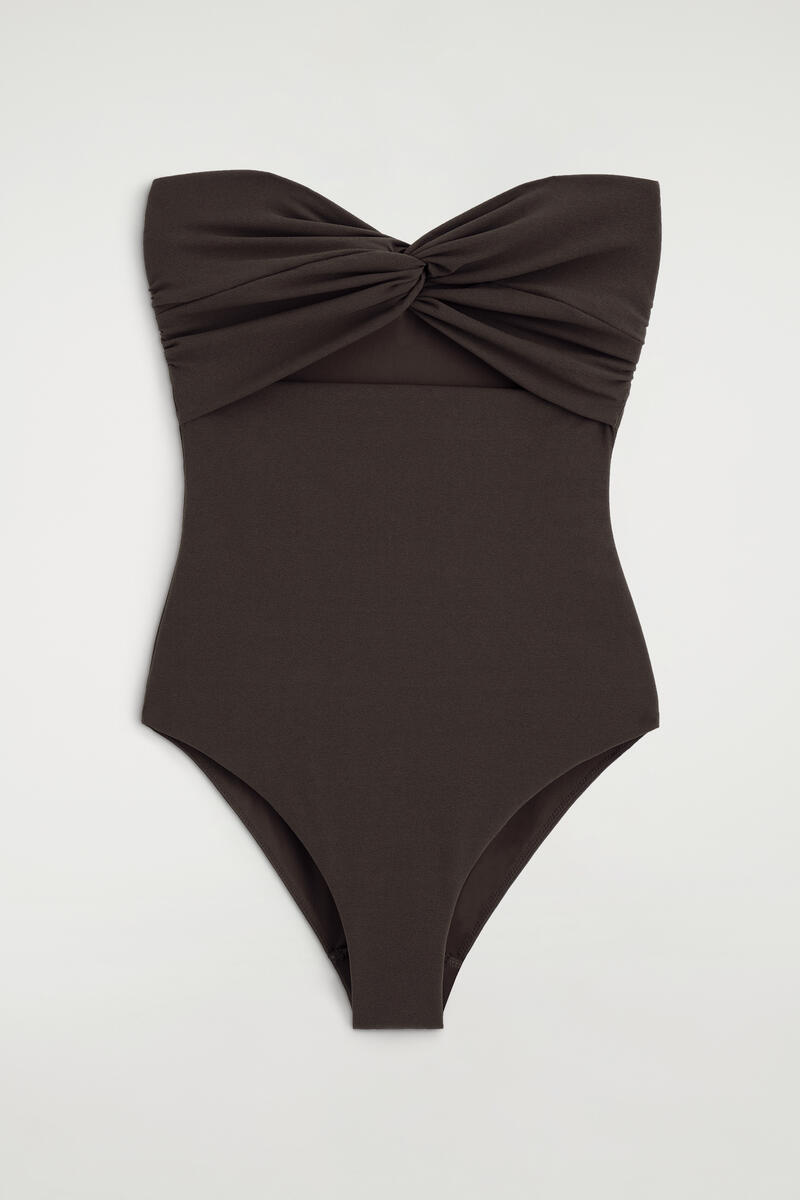 Twisted Textured Cutout Swimsuit