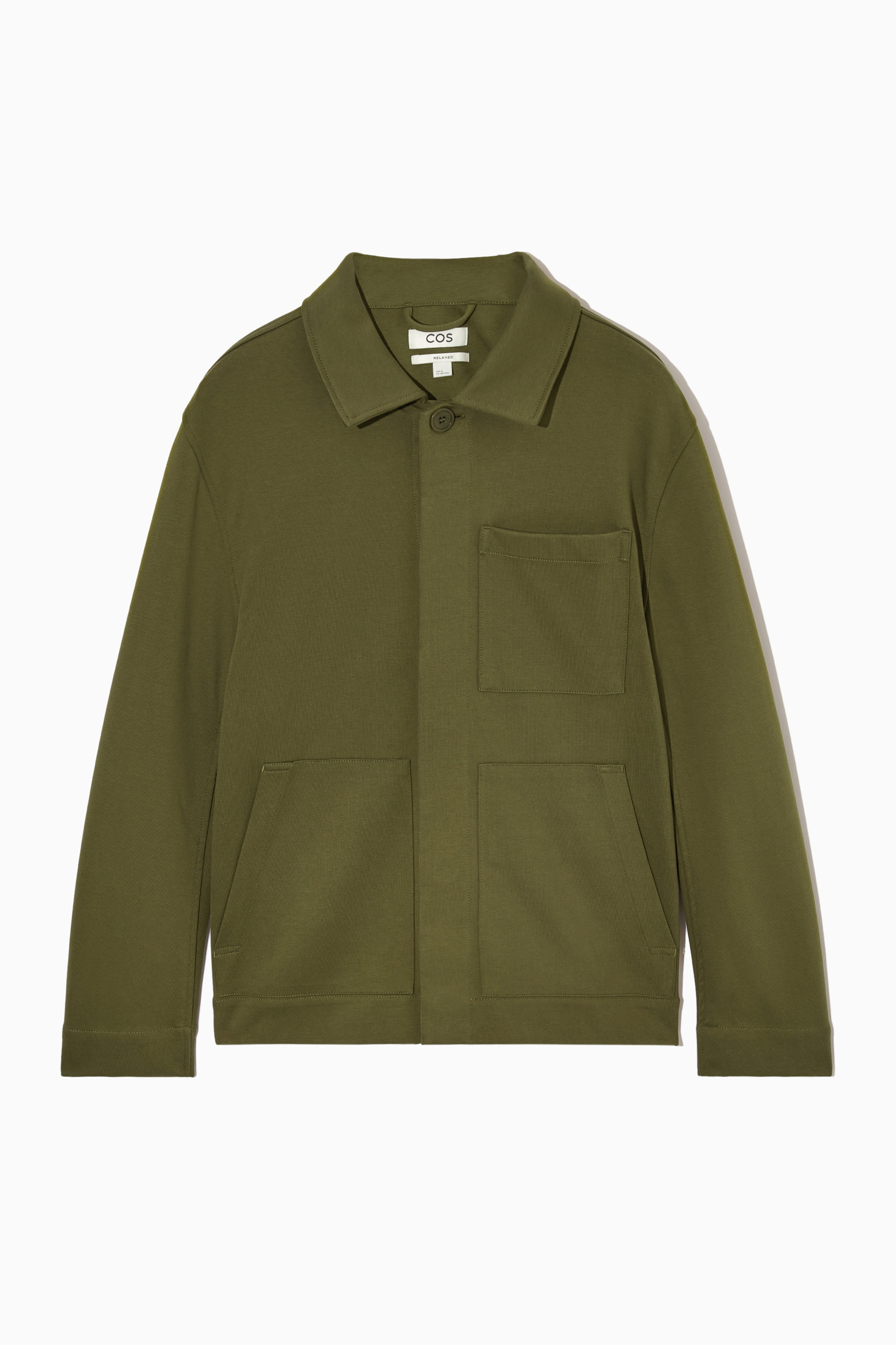 MINIMAL JERSEY JACKET - KHAKI | COS