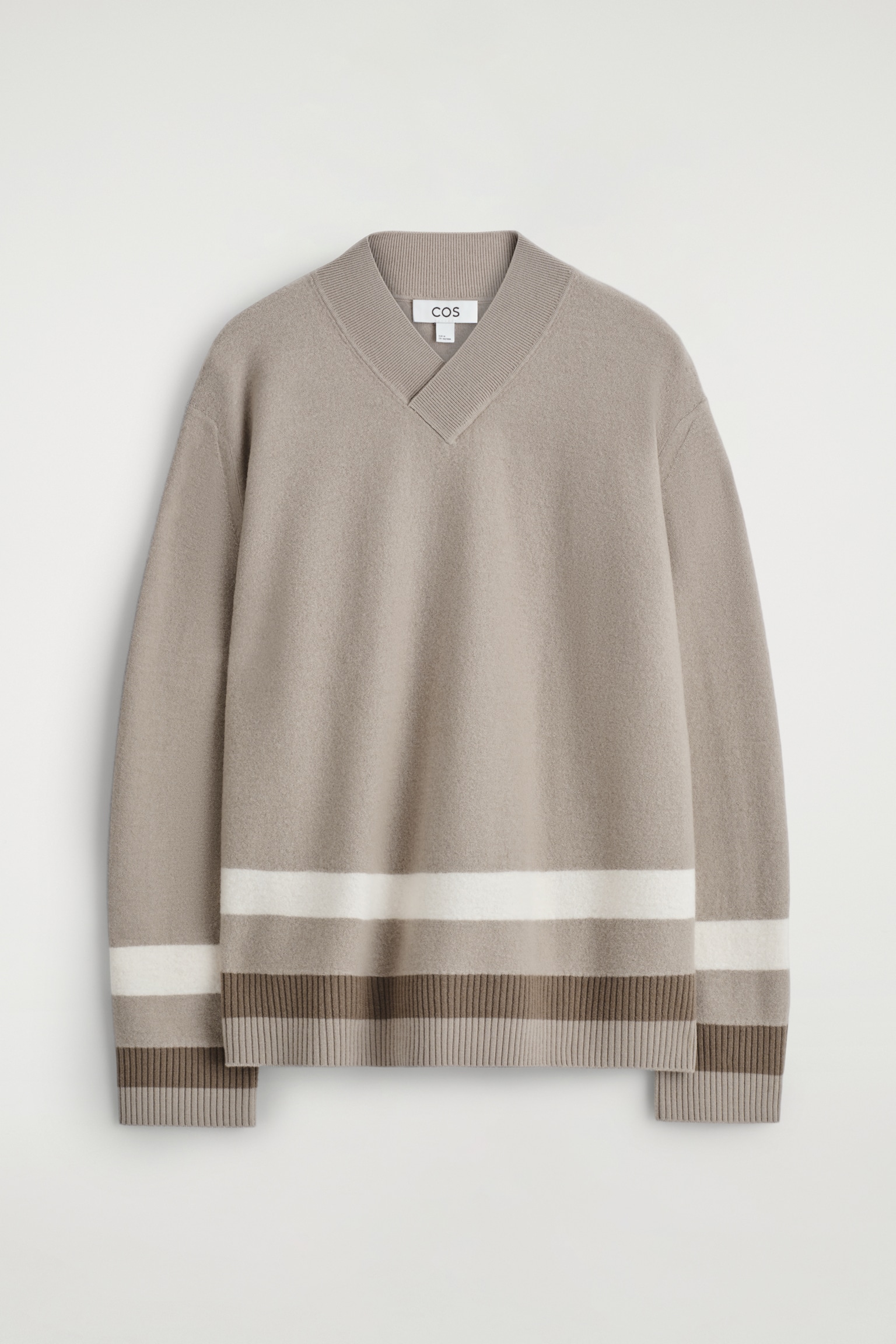 JERSEY DE LANA MERINO A RAYAS - BEIGE/RAYAS - 2
