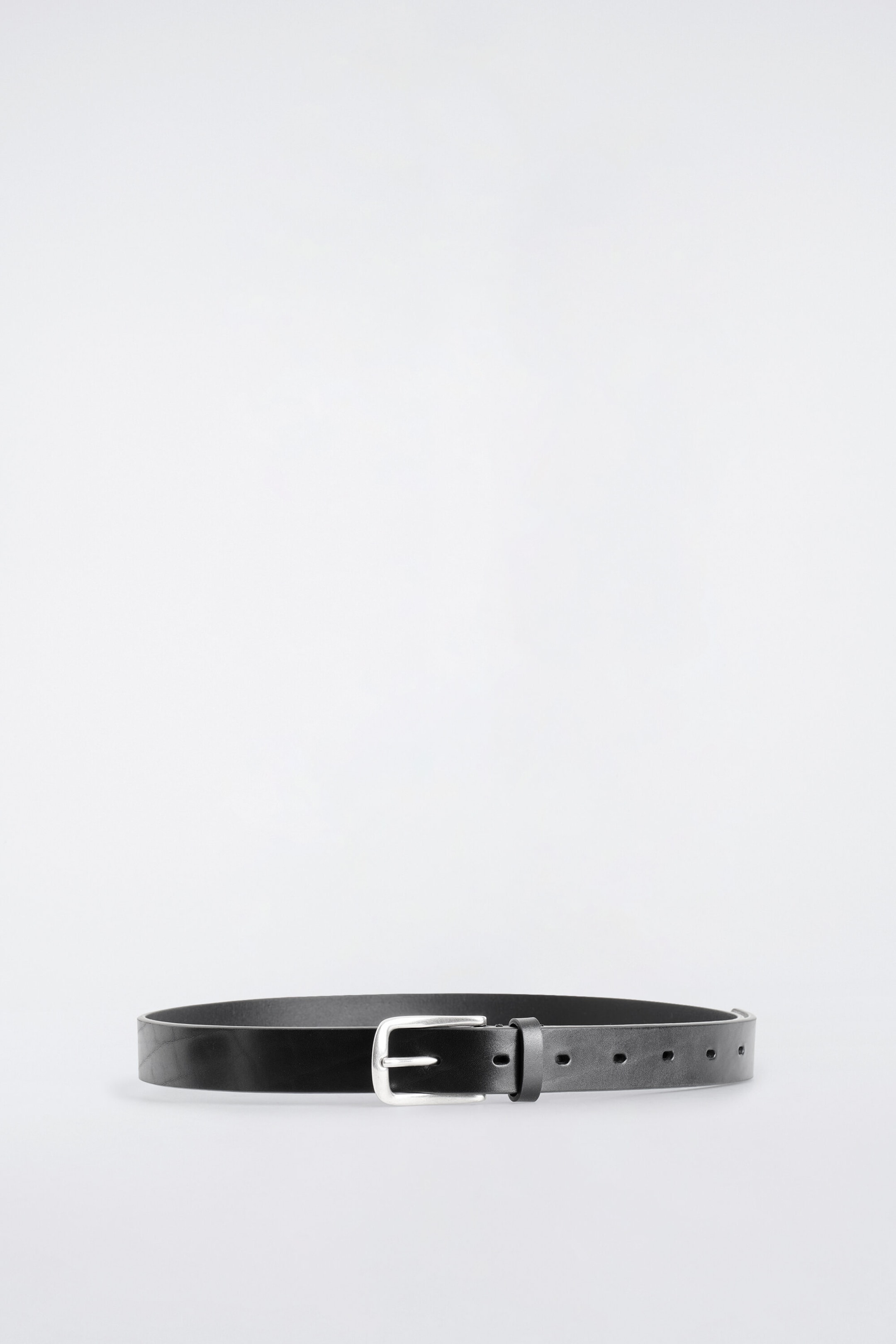 SQUARE-BUCKLE LEATHER BELT