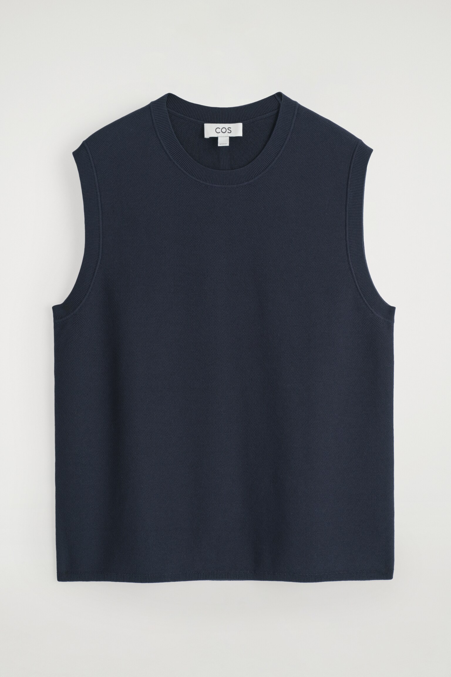TANKTOP MIT WABENSTRUKTUR - NAVYBLAU - 2