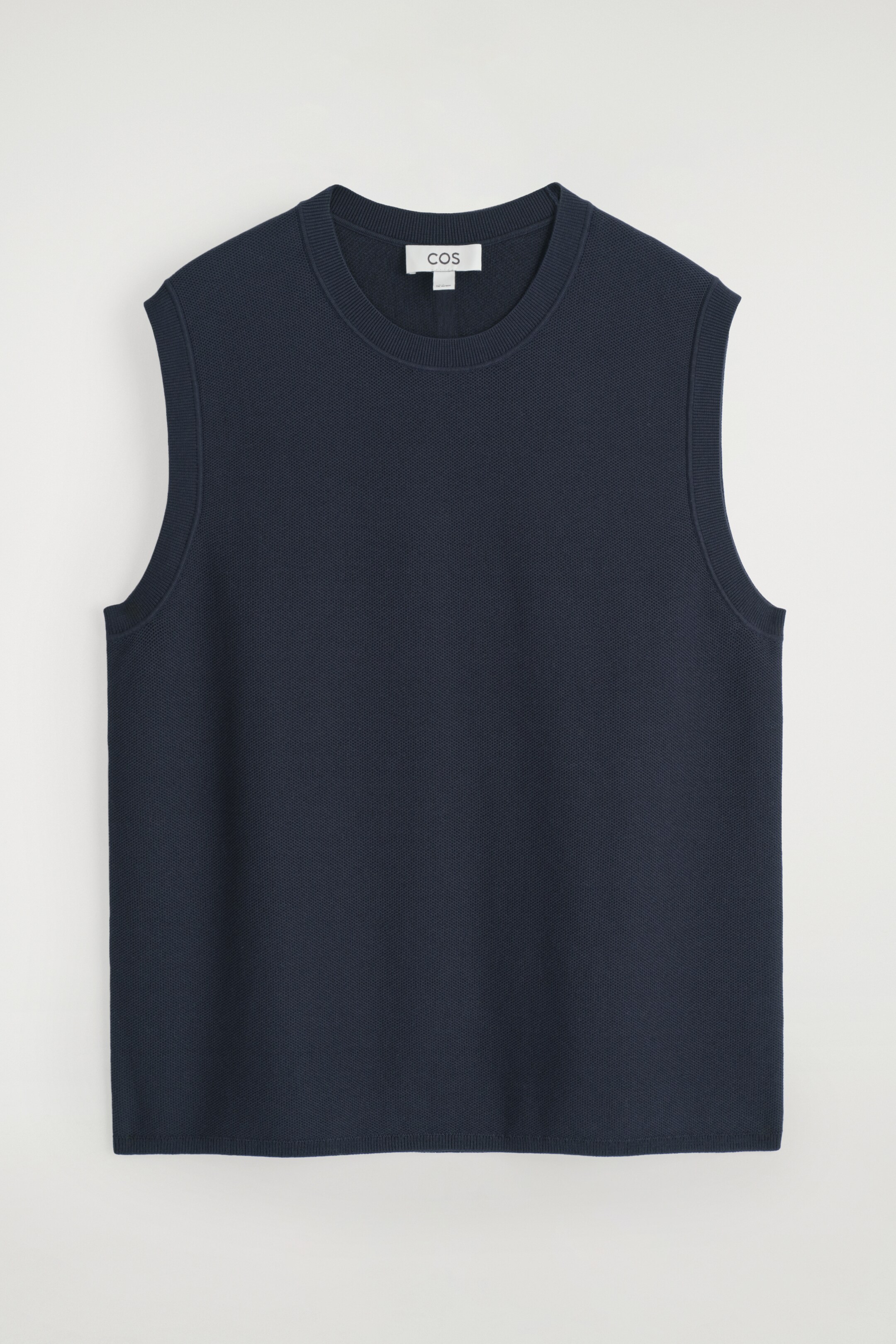 Ingrandisci l'immagine: HONEYCOMB-KNIT TANK TOP - NAVY - UOMO | H&M CH 6