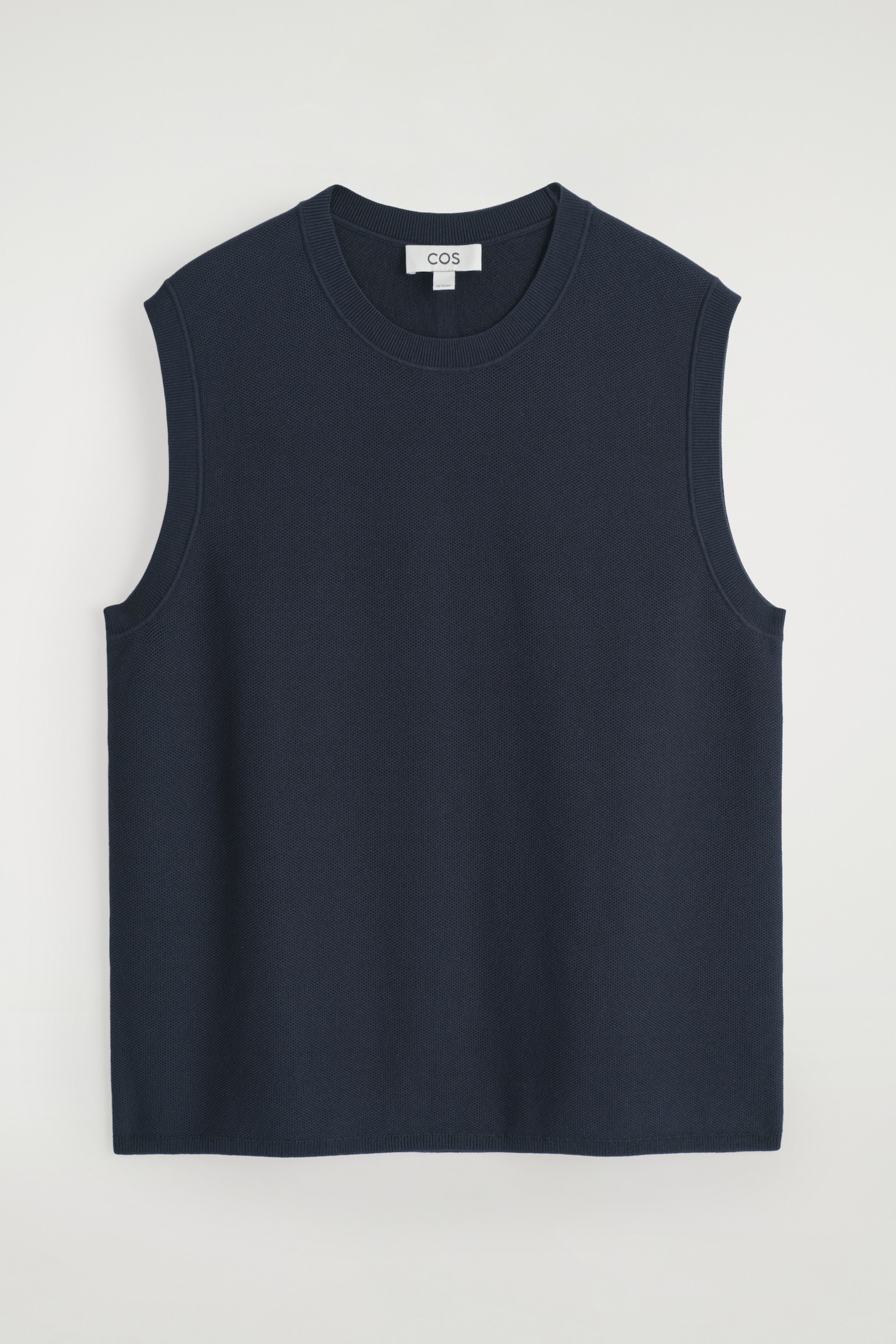 TANKTOP MIT WABENSTRUKTUR - NAVYBLAU - 2