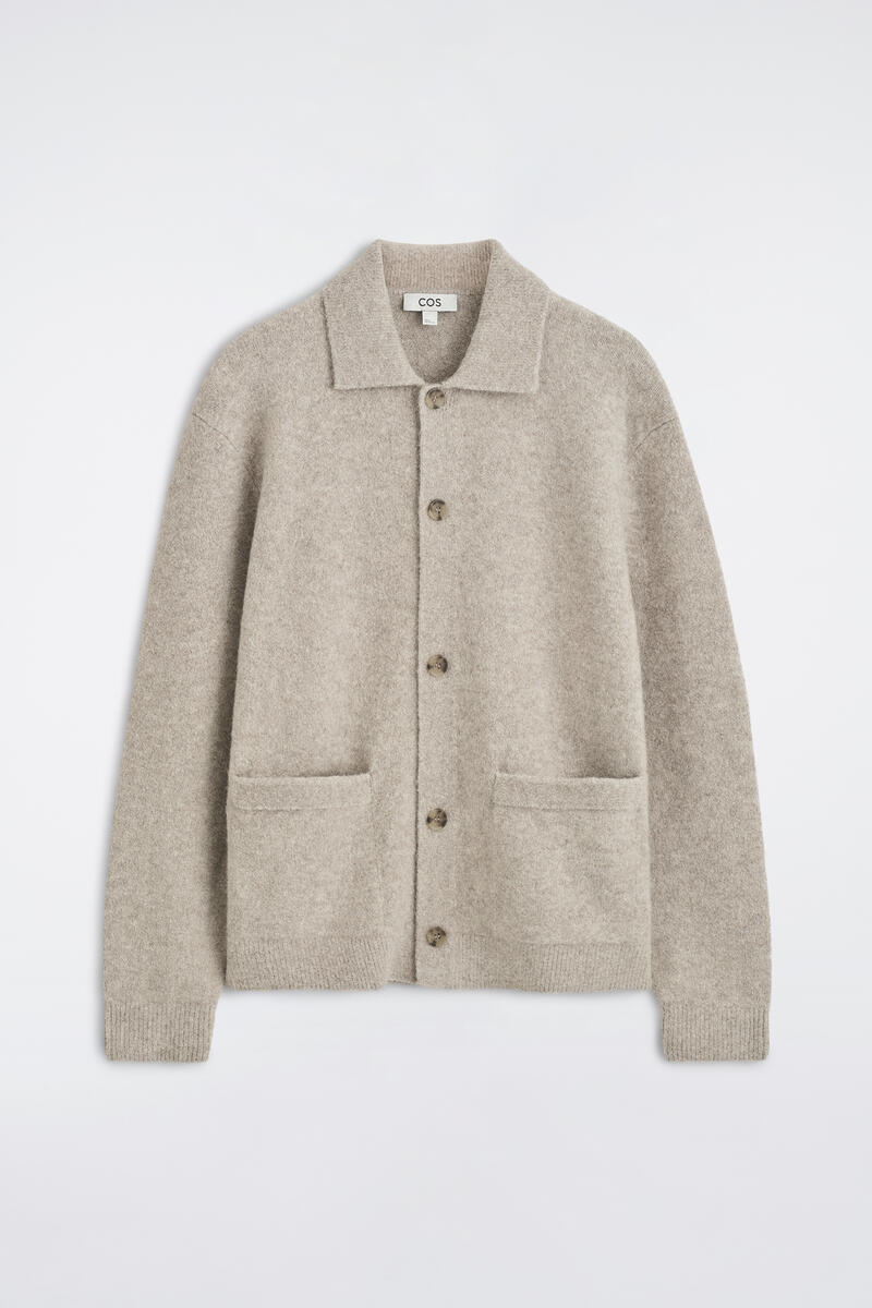 Textured Collared Cardigan