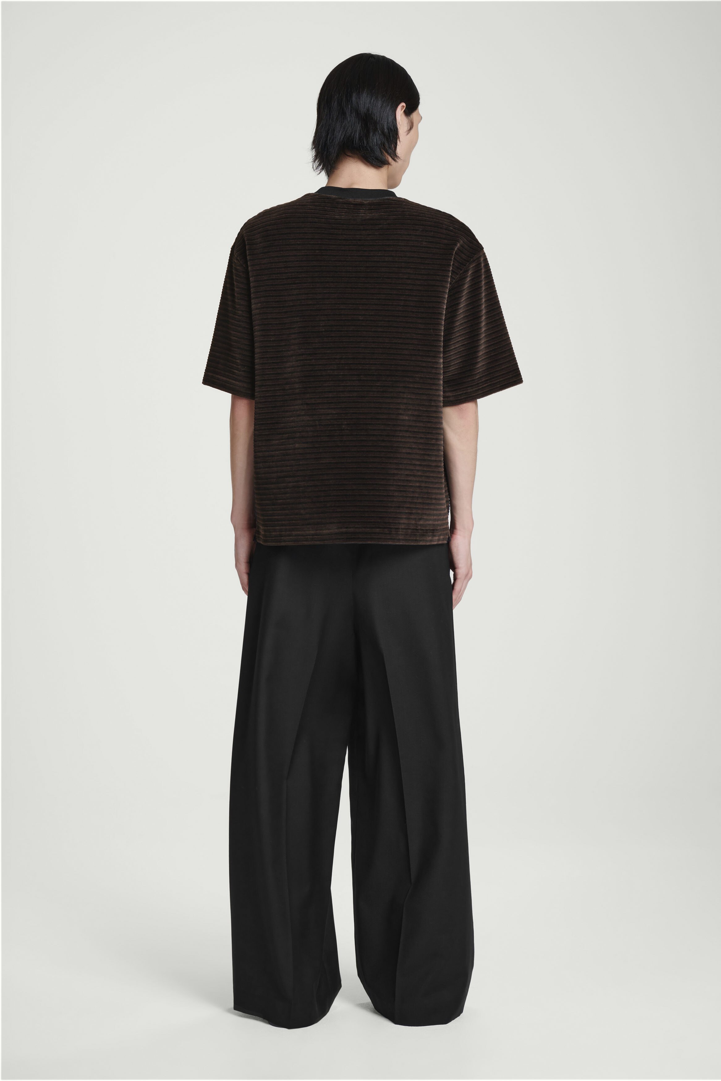 【CITYSHOP】VELVET OVERSIZED TEE Men's Velvet T-shirt Harajuku Oversized Tee Top Side Zipper