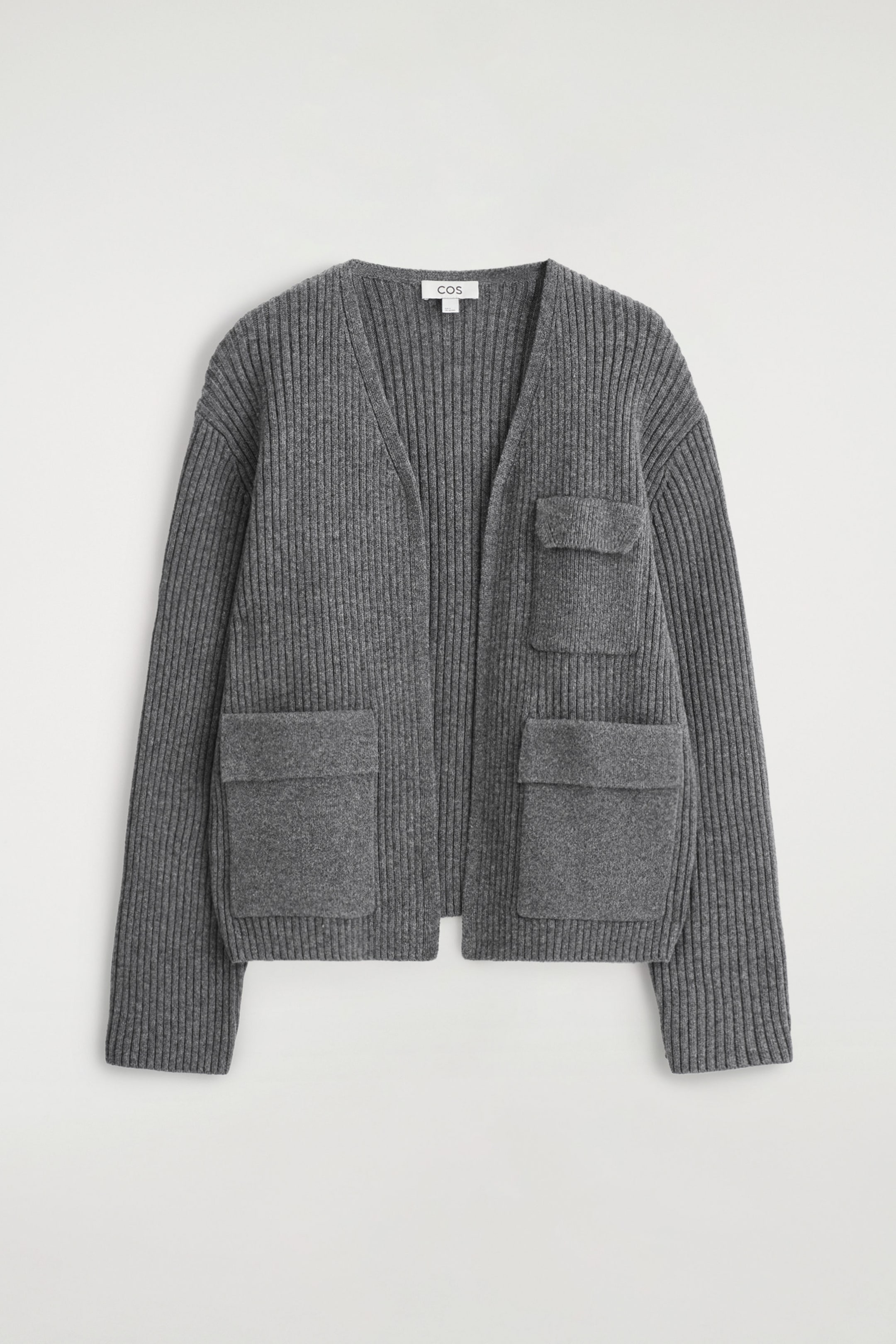 RIBBED MERINO WOOL UTILITY SWEATER