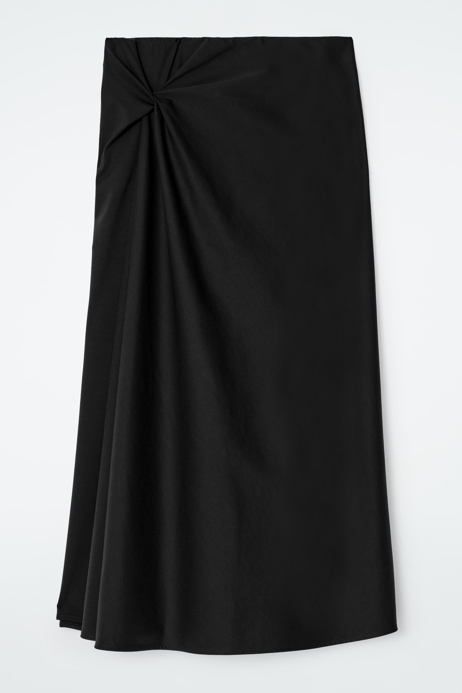 TWIST-DETAIL MIDI SKIRT - BLACK/BROWN - 2
