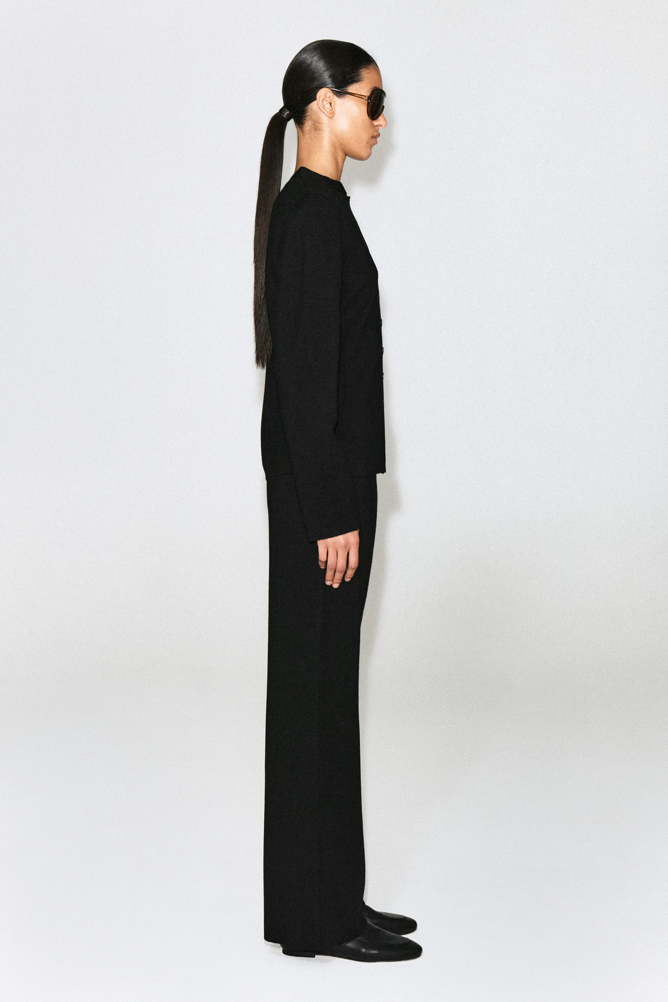 MERINO WOOL-BLEND CARDIGAN - BLACK | COS US