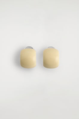 MINI HALF-HOOP EARRINGS — BUTTER YELLOW 3