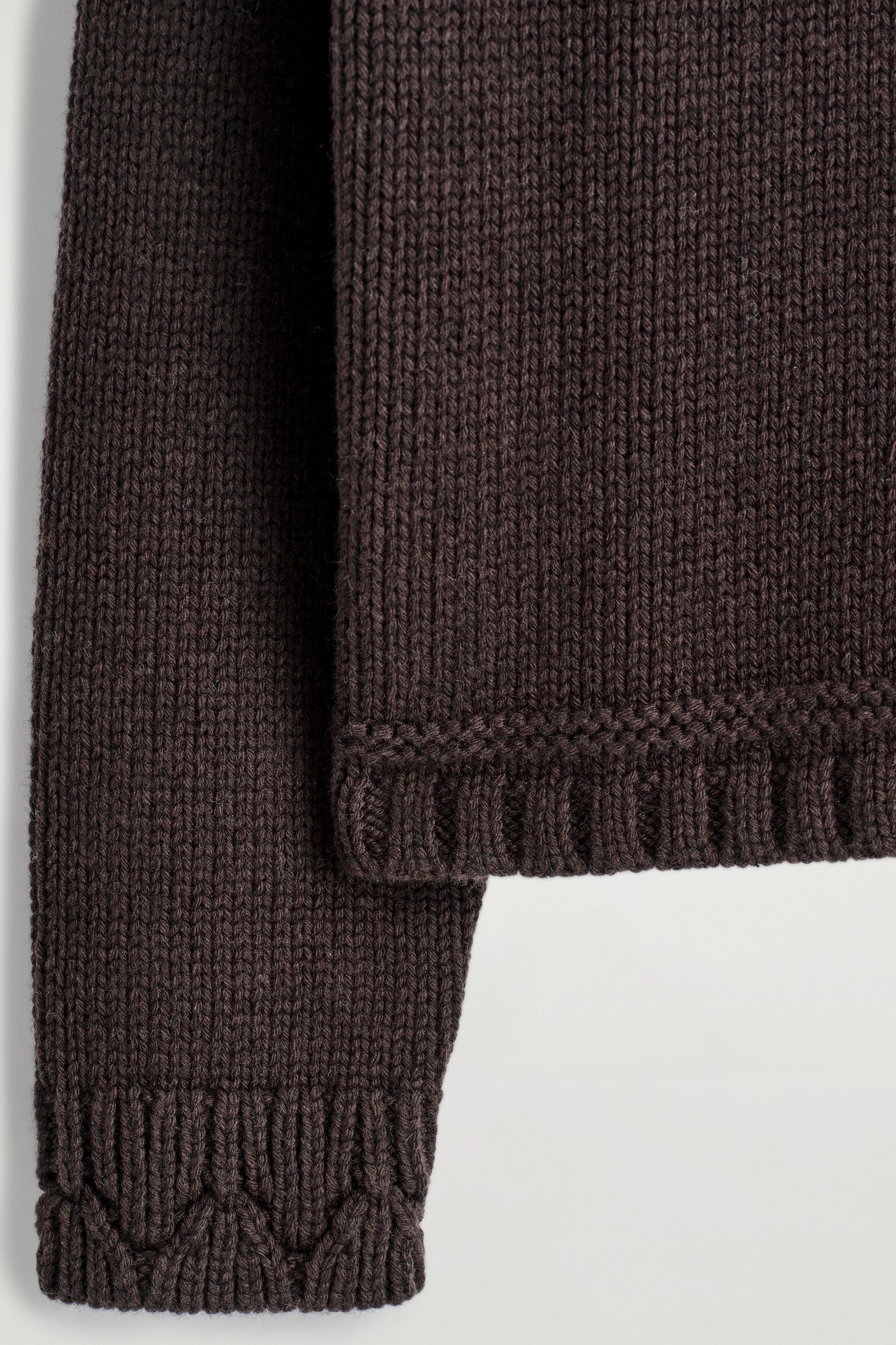 FAIR ISLE GYAPJÚ-KASMÍR KARDIGÁN - BROWN / WHITE - 6