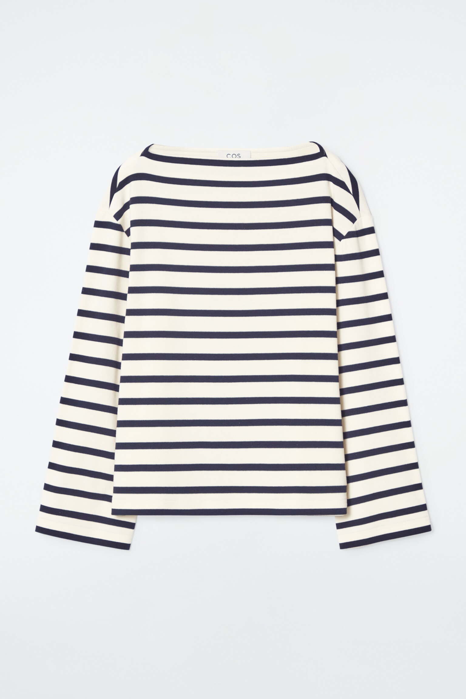STRIPED BOAT-NECK TOP - NAVY / STRIPED/WHITE / STRIPED/NAVY / STRIPED