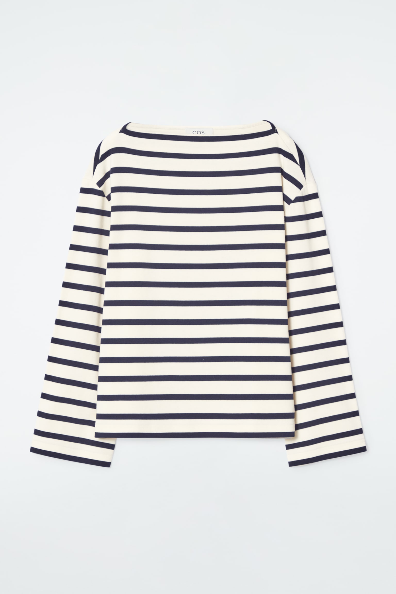 STRIPED BOAT-NECK TOP - NAVY / STRIPED/WHITE / STRIPED/NAVY / STRIPED