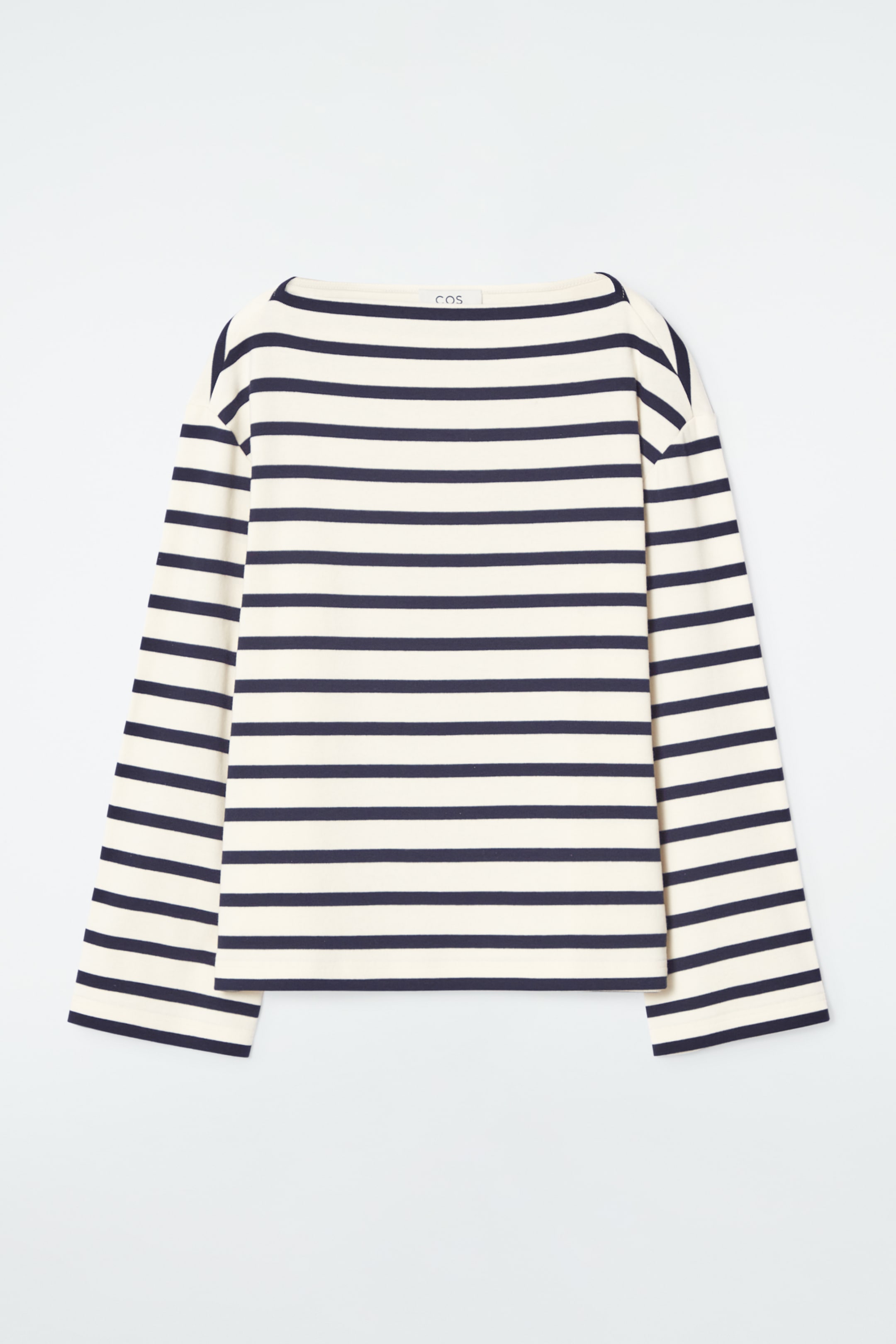 Größeres Bild ansehen: GESTREIFTES OBERTEIL MIT U-BOOT-AUSSCHNITT - NAVYBLAU/GESTREIFT - Ladies | H&M DE 1