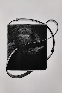 CITY CROSSBODY BAG - GRAINED LEATHER — BLACK 5