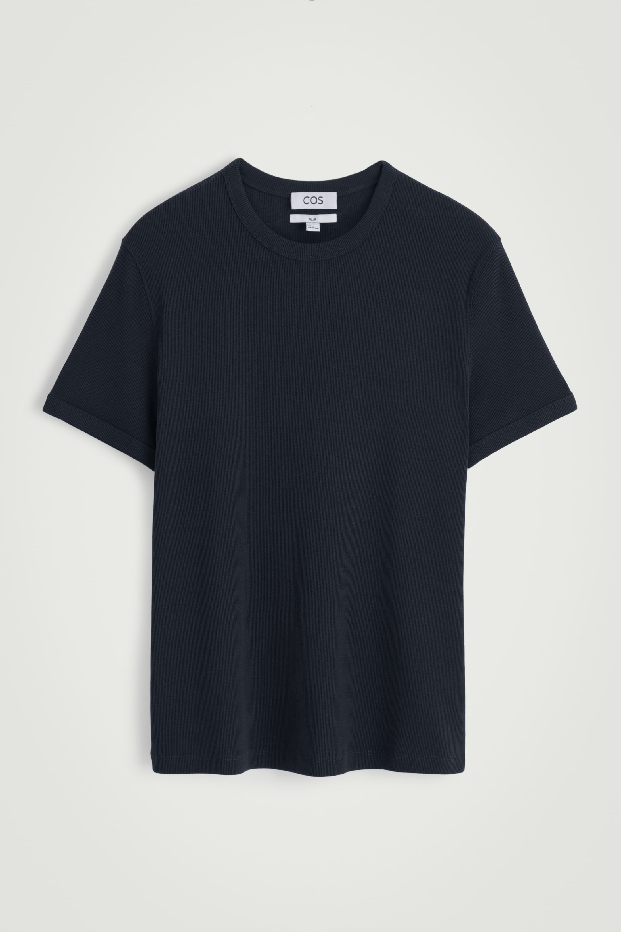 Visualizza immagine più grande: T-SHIRT SLIM IN COTONE A COSTE - BLU NAVY - UOMO | H&M IT 6