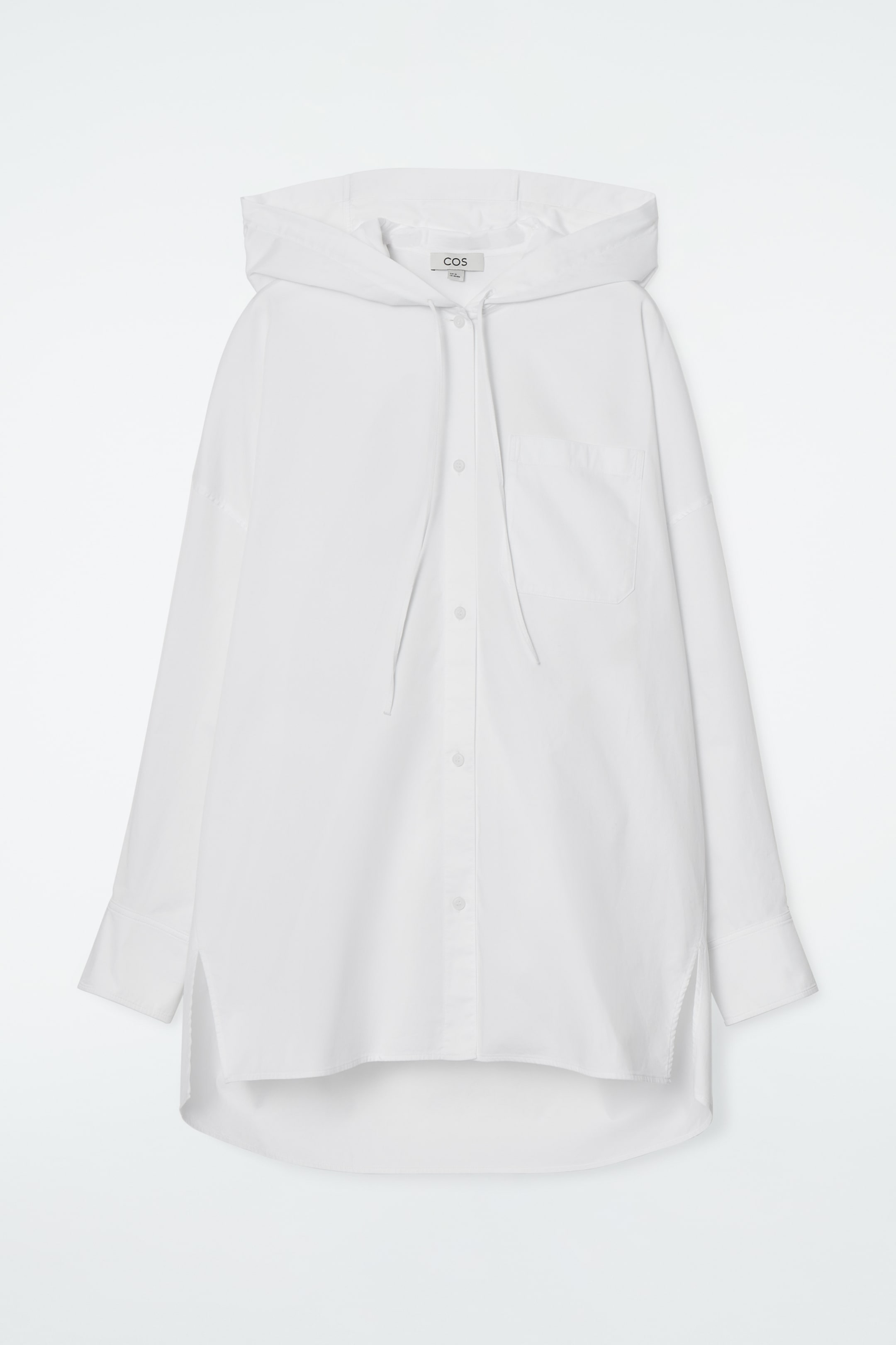 View larger image: OVERSIZED HOODED SHIRT - WHITE - Ladies | H&M GB 1